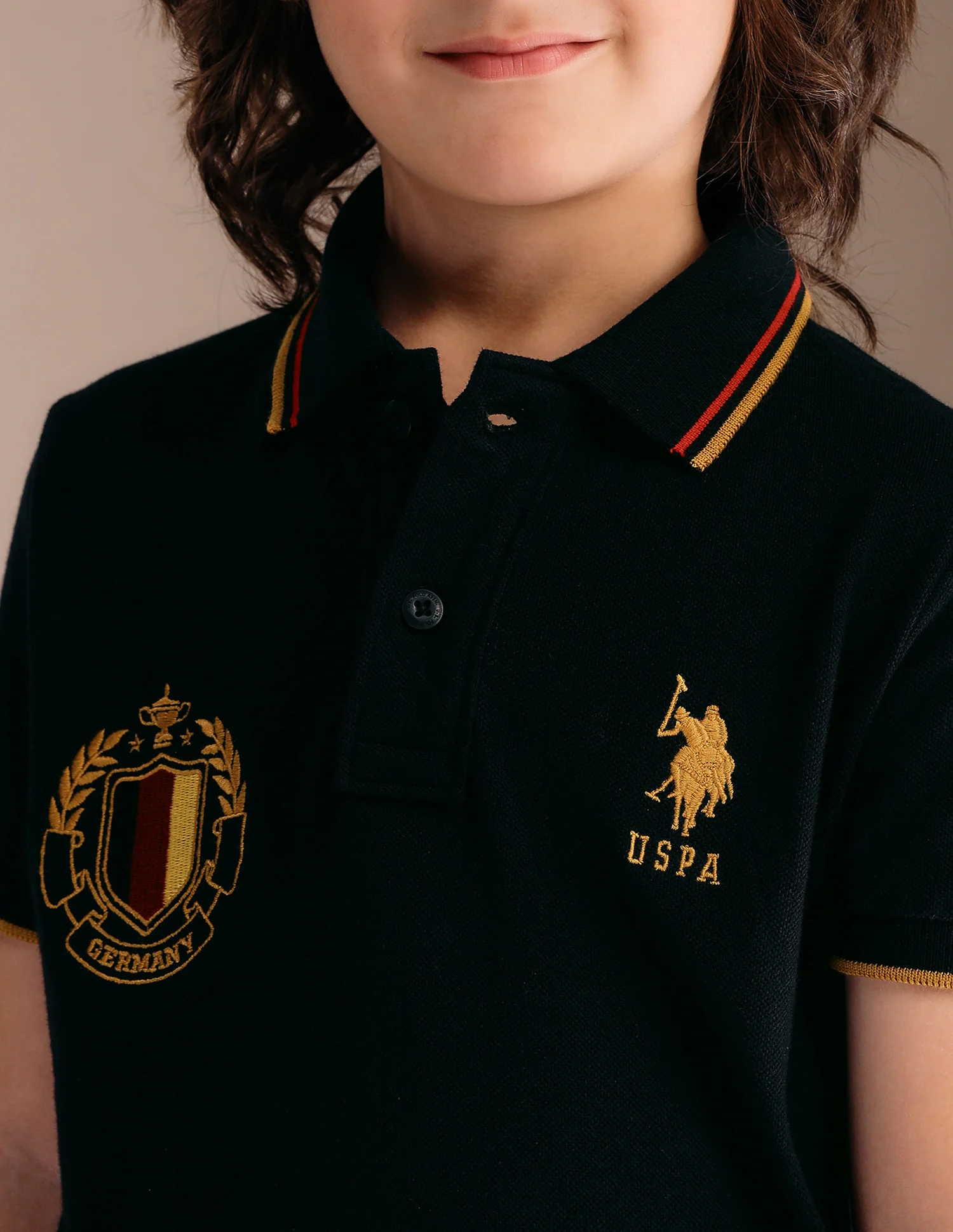 Boys Appliqued Regular Fit Polo Shirt - Image 6