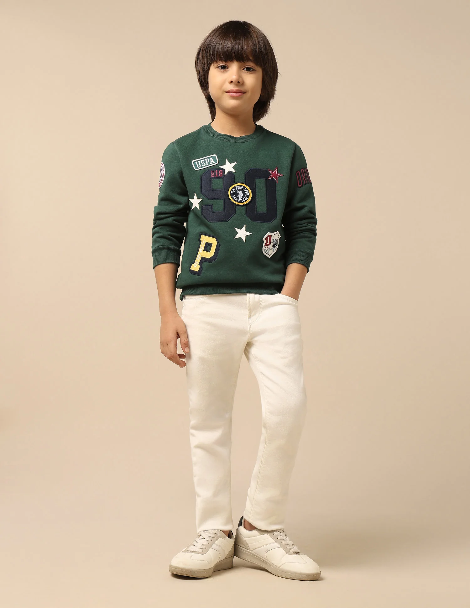 Boys Appliqued Regular Fit Sweatshirt - Image 3