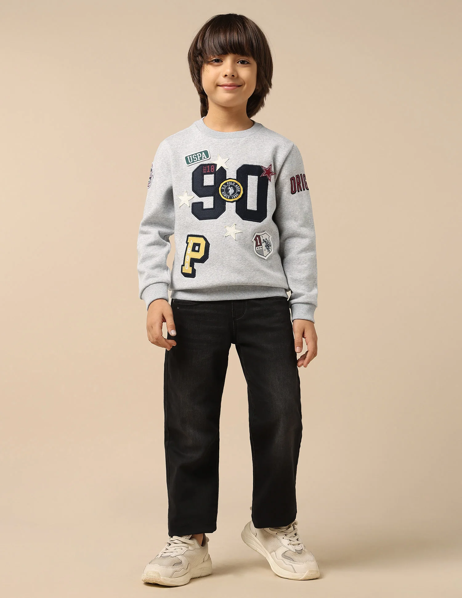 Boys Appliqued Regular Fit Sweatshirt - Image 3