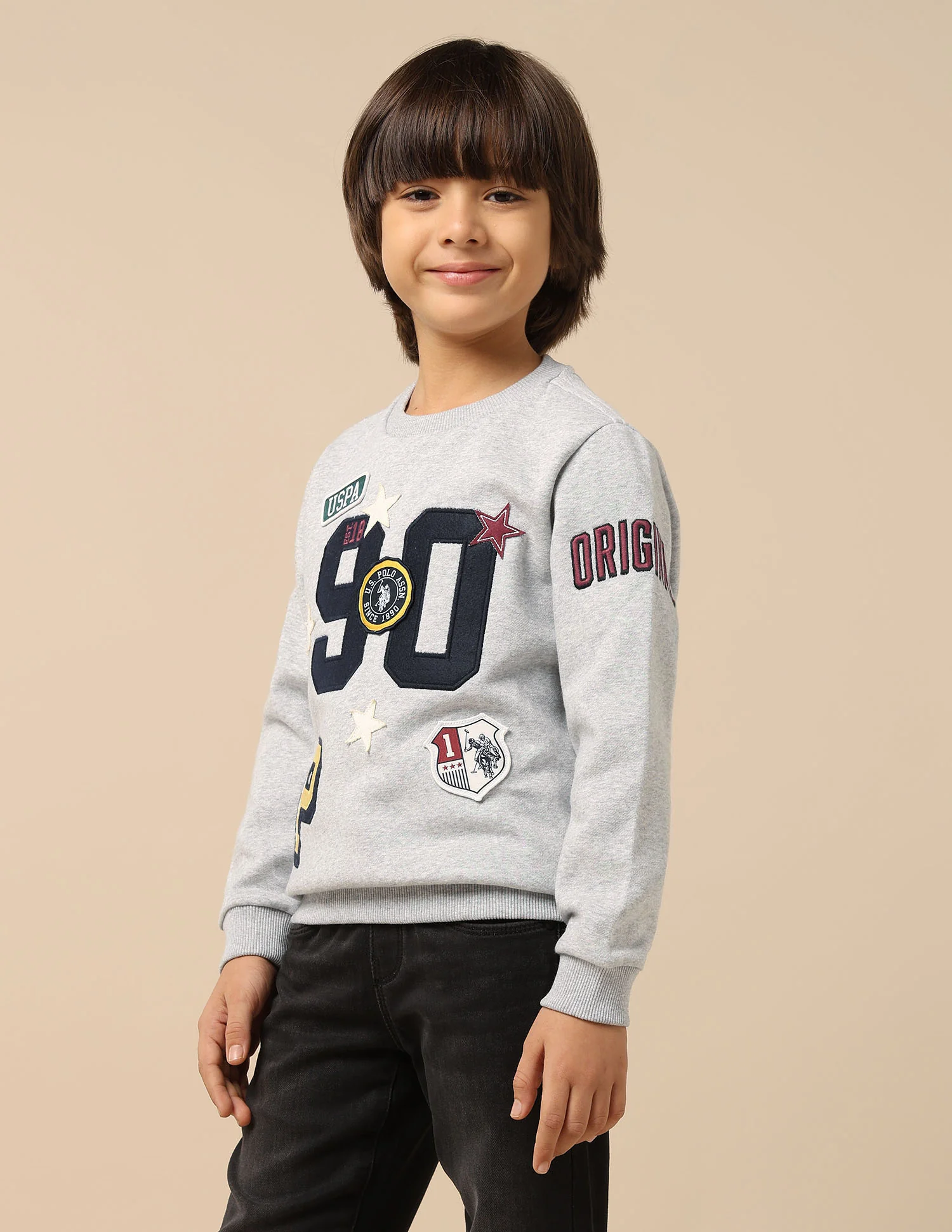 Boys Appliqued Regular Fit Sweatshirt - Image 4