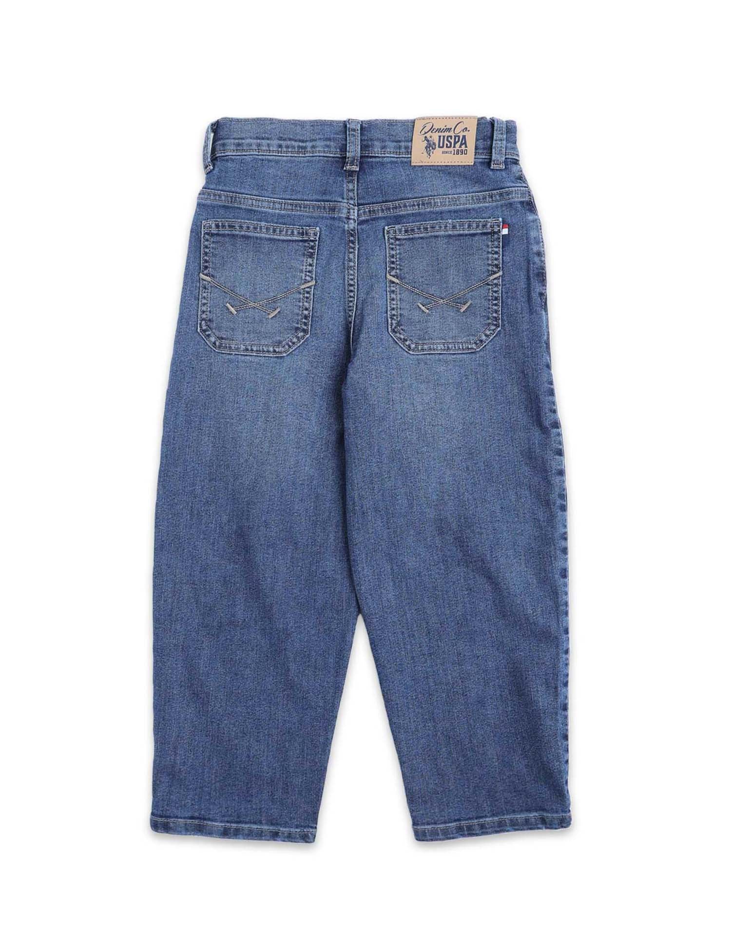 Boys Baggy Fit Lightly Distressed Jeans - Image 10
