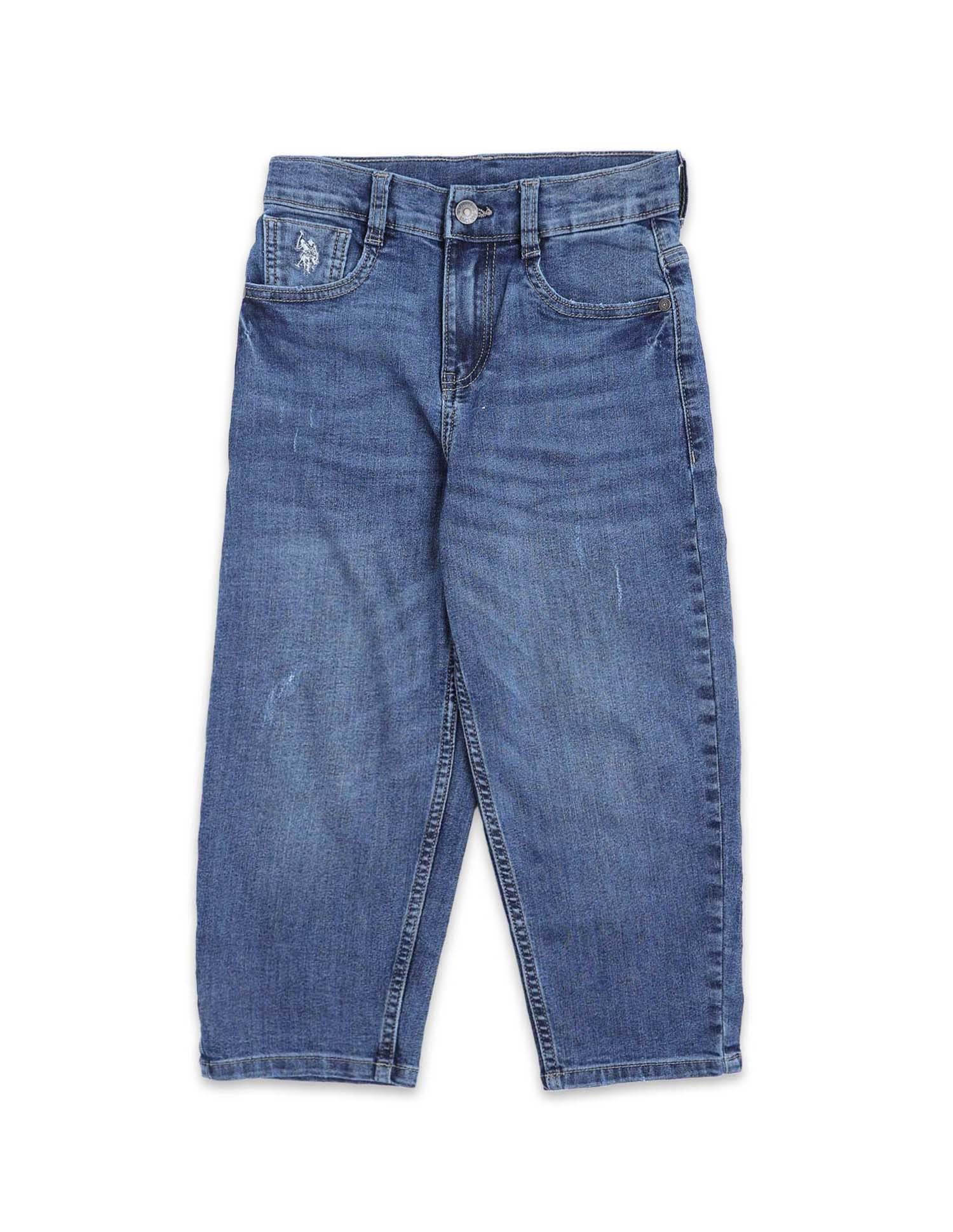Boys Baggy Fit Lightly Distressed Jeans - Image 9