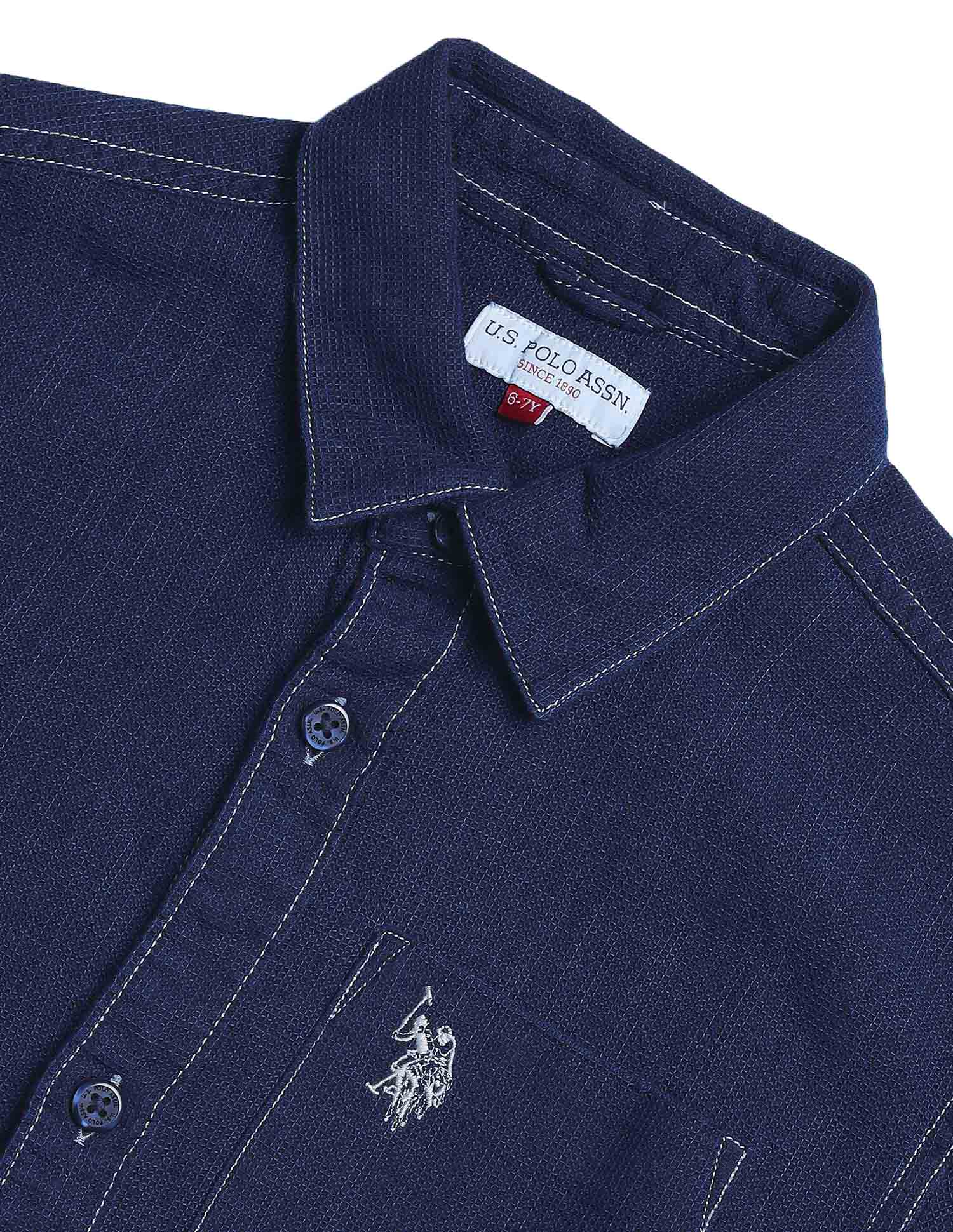 Boys Boxy Fit Solid Shirt - Image 7