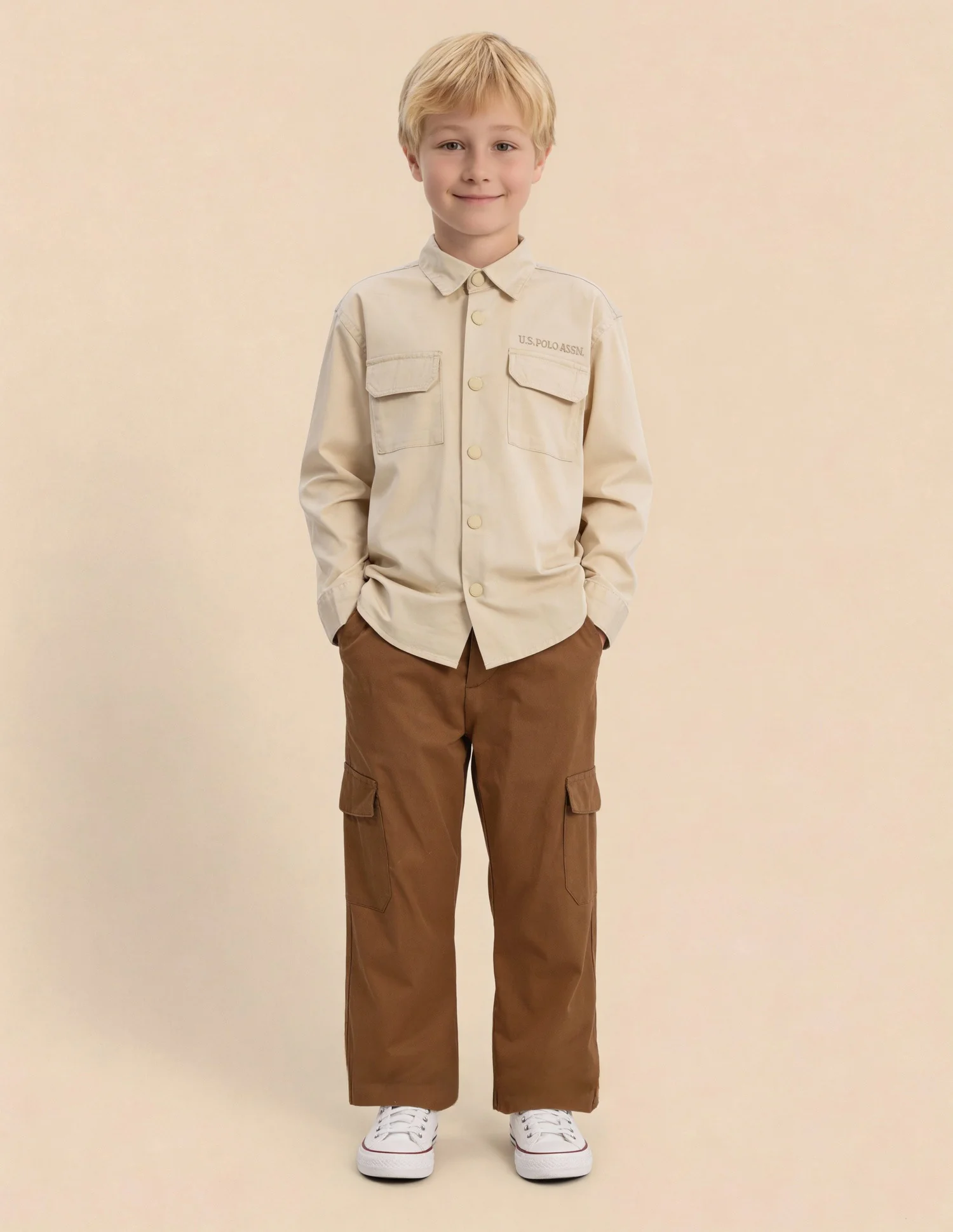 Boys Boxy Fit Solid Shirt - Image 3
