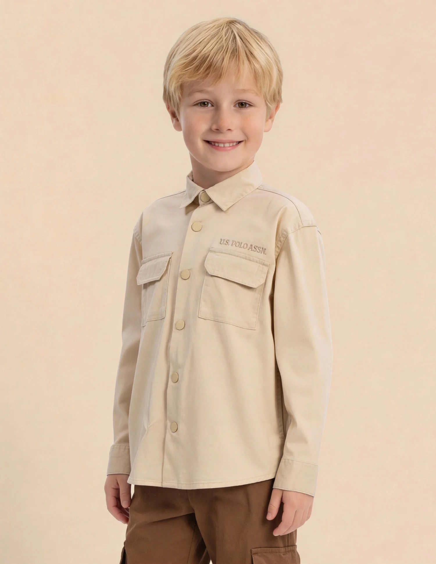 Boys Boxy Fit Solid Shirt - Image 4