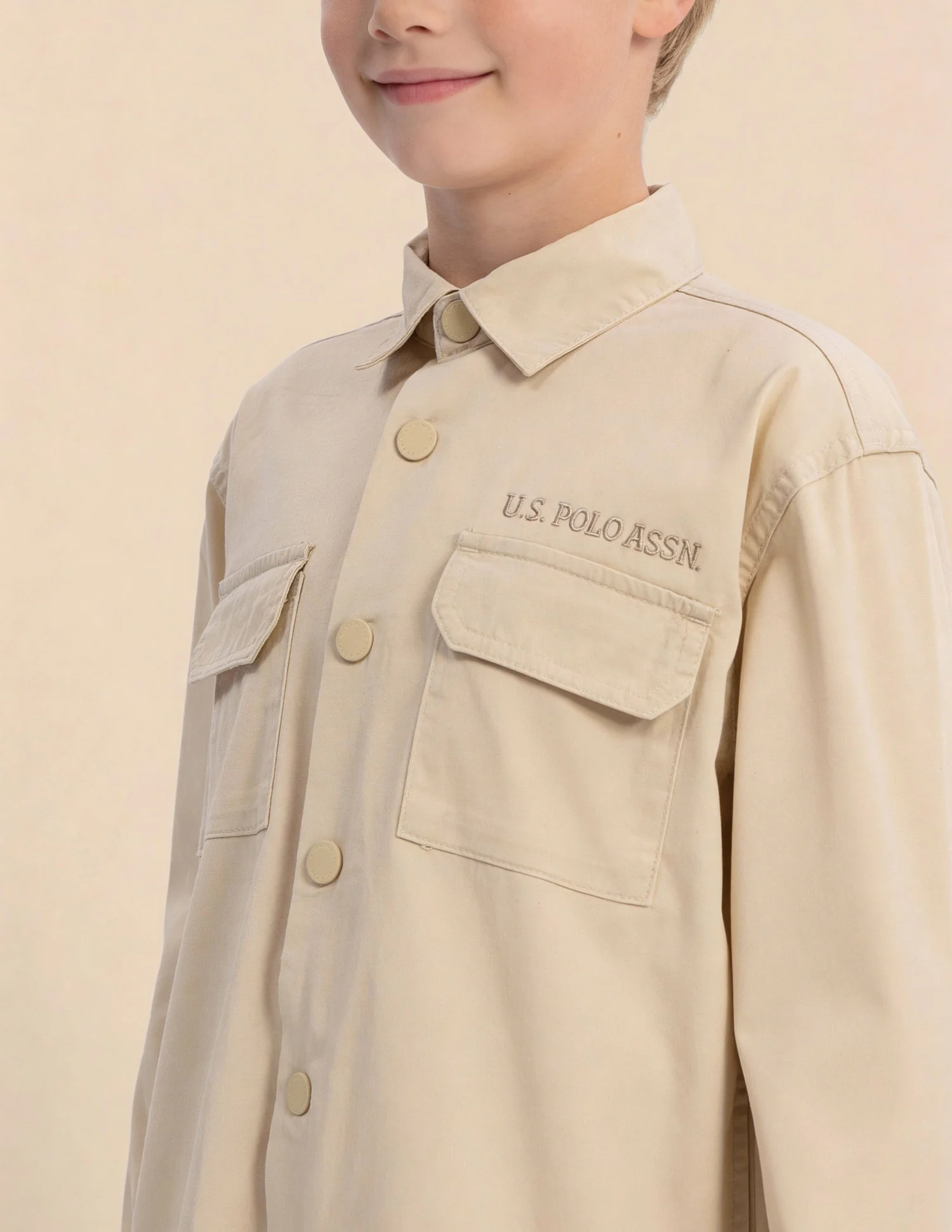 Boys Boxy Fit Solid Shirt - Image 6