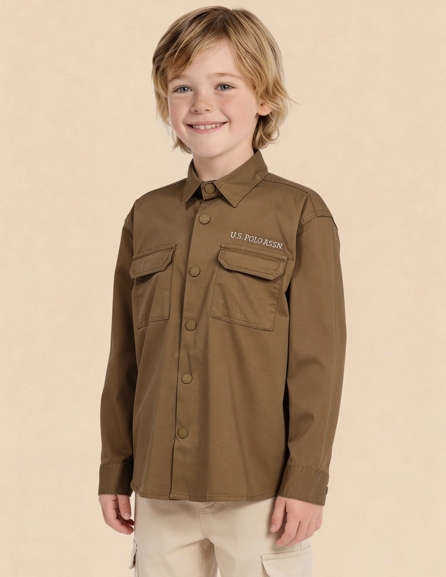 Boys Boxy Fit Solid Shirt - Image 4