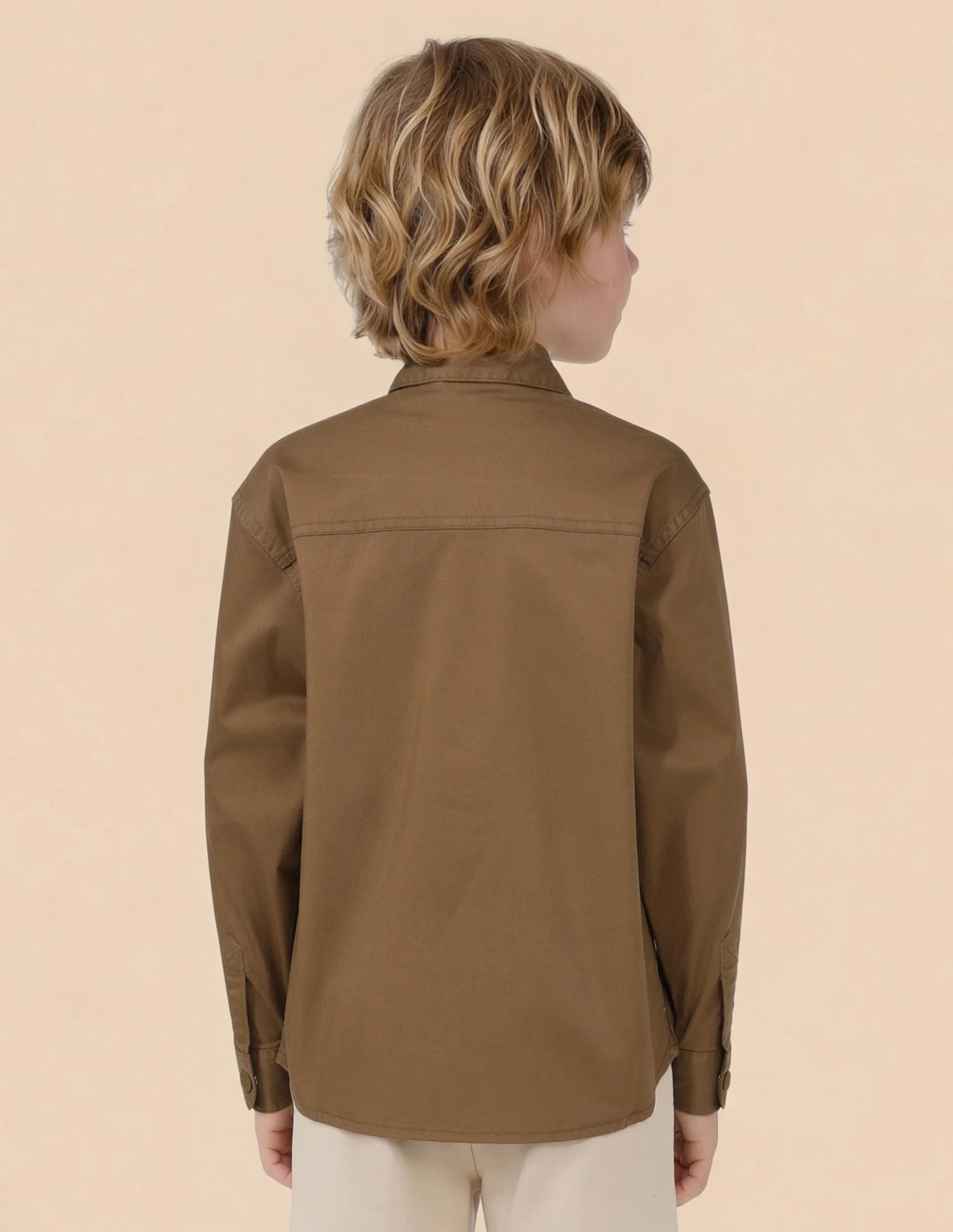 Boys Boxy Fit Solid Shirt - Image 5