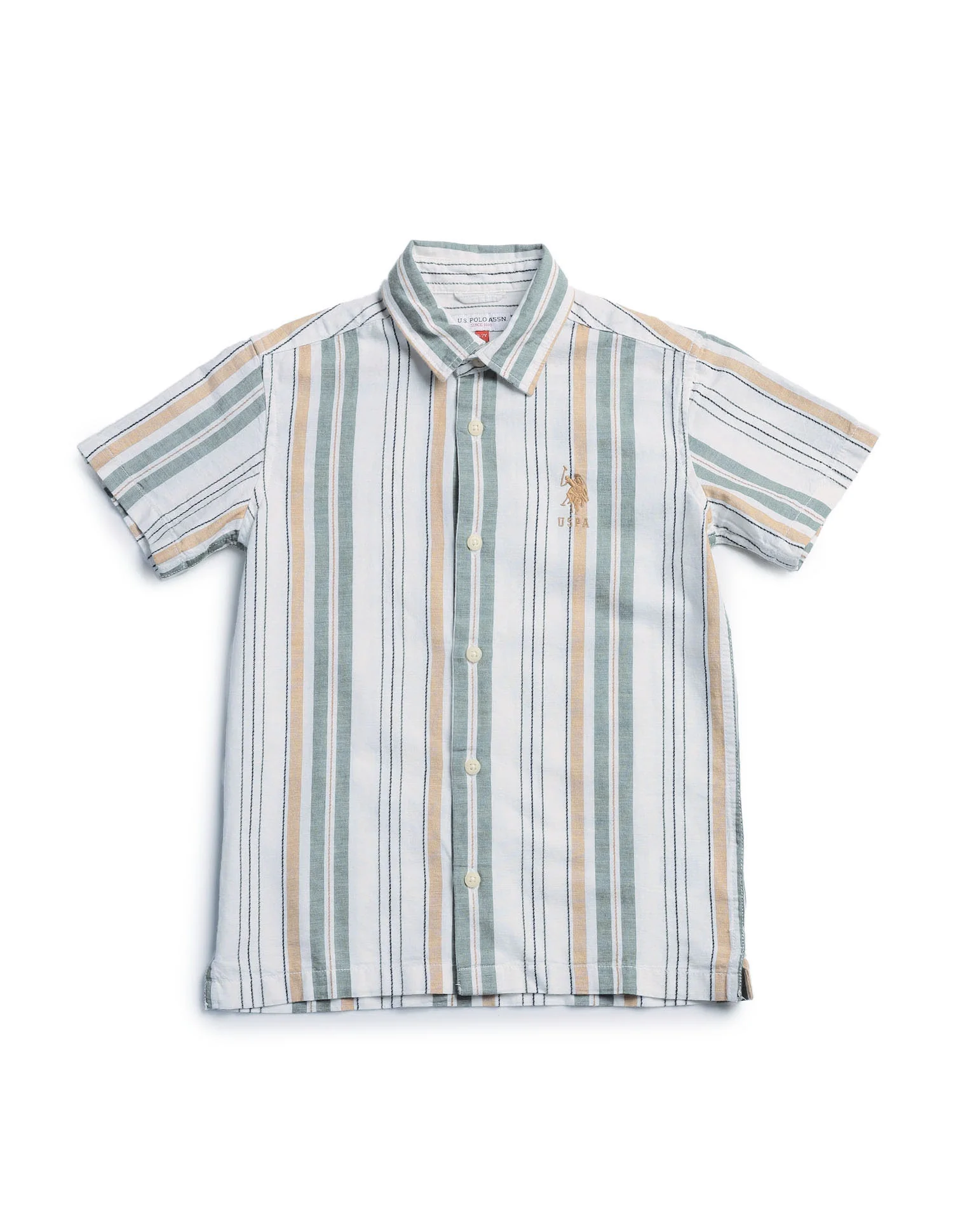 Boys Boxy Fit Vertical Striped Shirt - Image 5