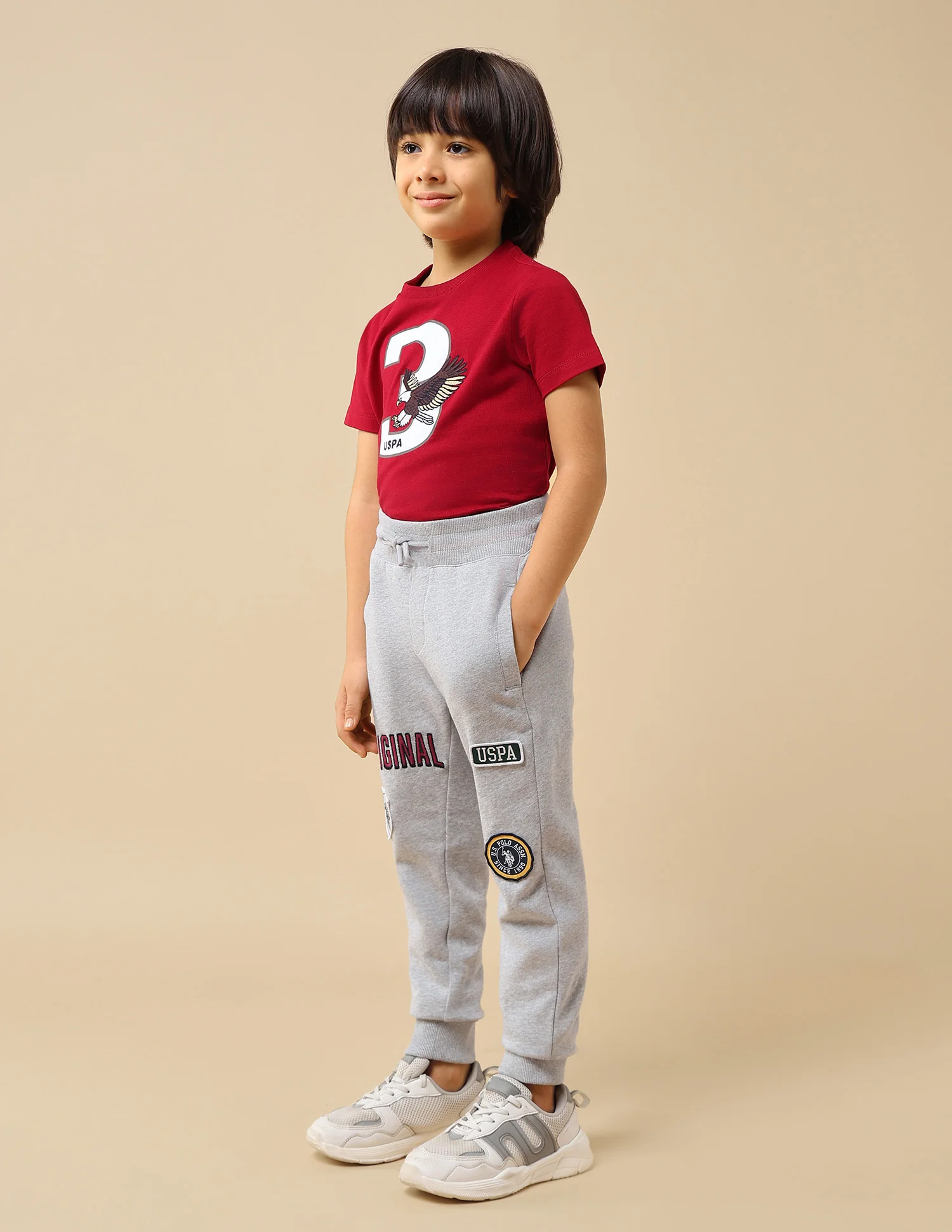 Boys Brand Appliqued Regular Fit Joggers - Image 4