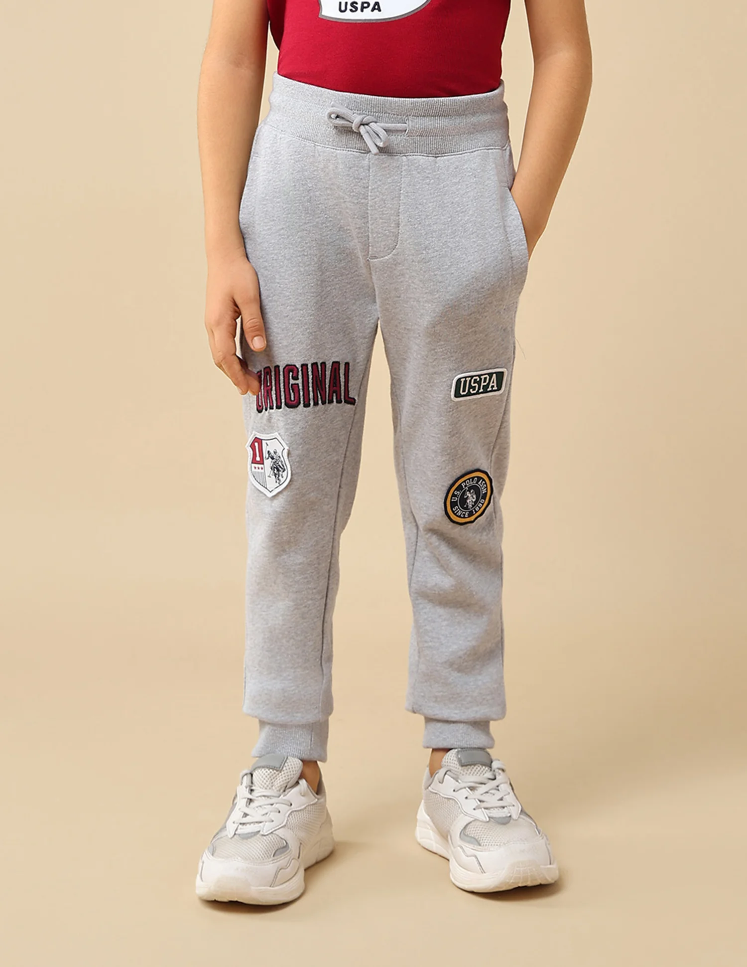 Boys Brand Appliqued Regular Fit Joggers - Image 6