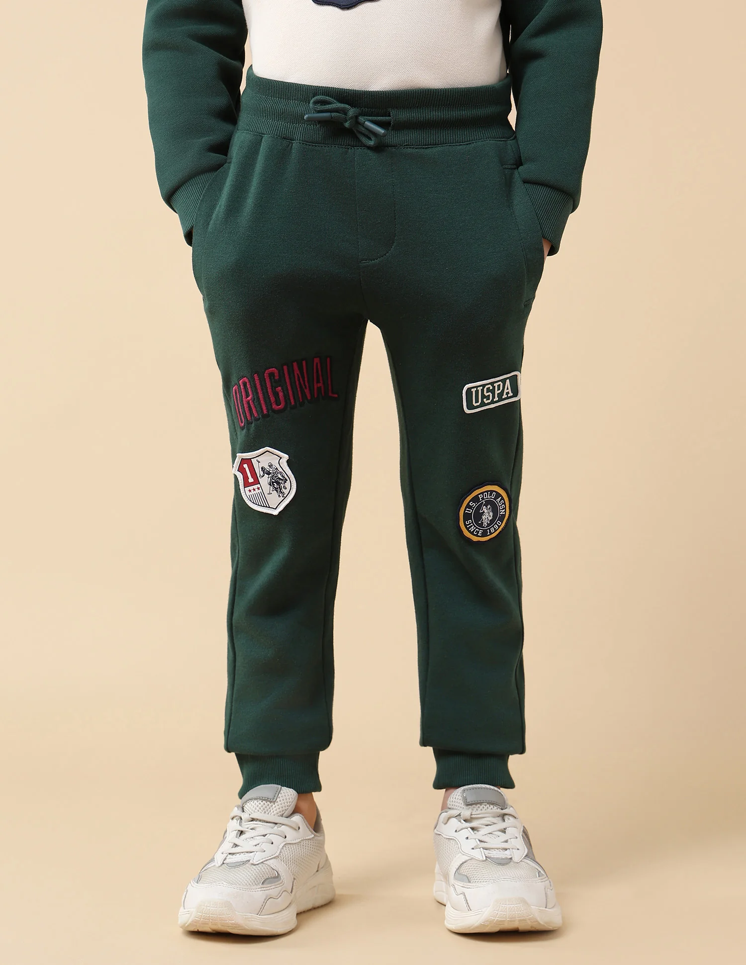 Boys Brand Appliqued Regular Fit Joggers - Image 6