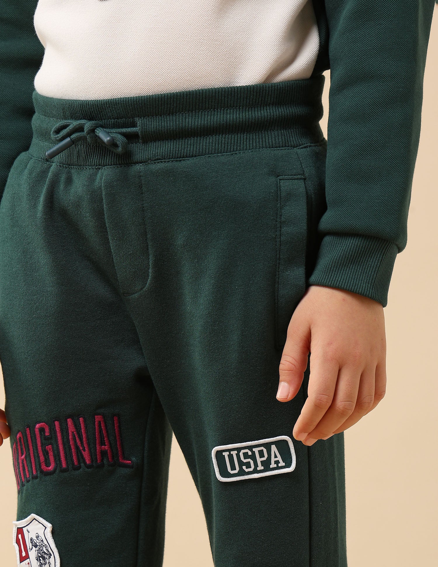 Boys Brand Appliqued Regular Fit Joggers - Image 7