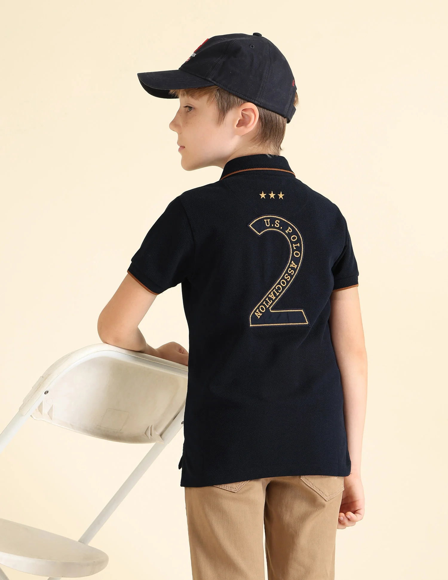 Boys Brand Appliqued Regular Fit Polo Shirt