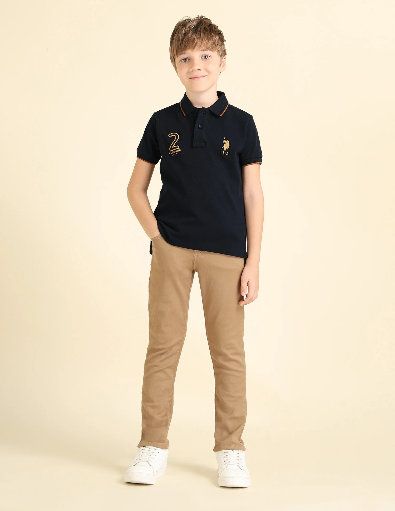 Boys Brand Appliqued Regular Fit Polo Shirt - Image 3