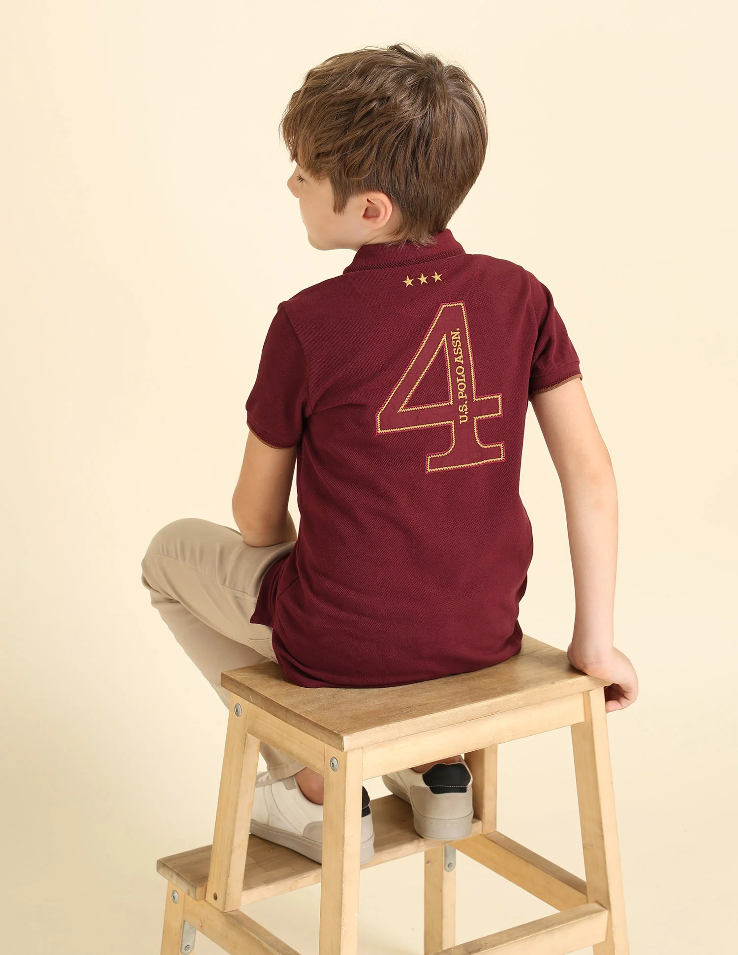 Boys Brand Appliqued Regular Fit Polo Shirt