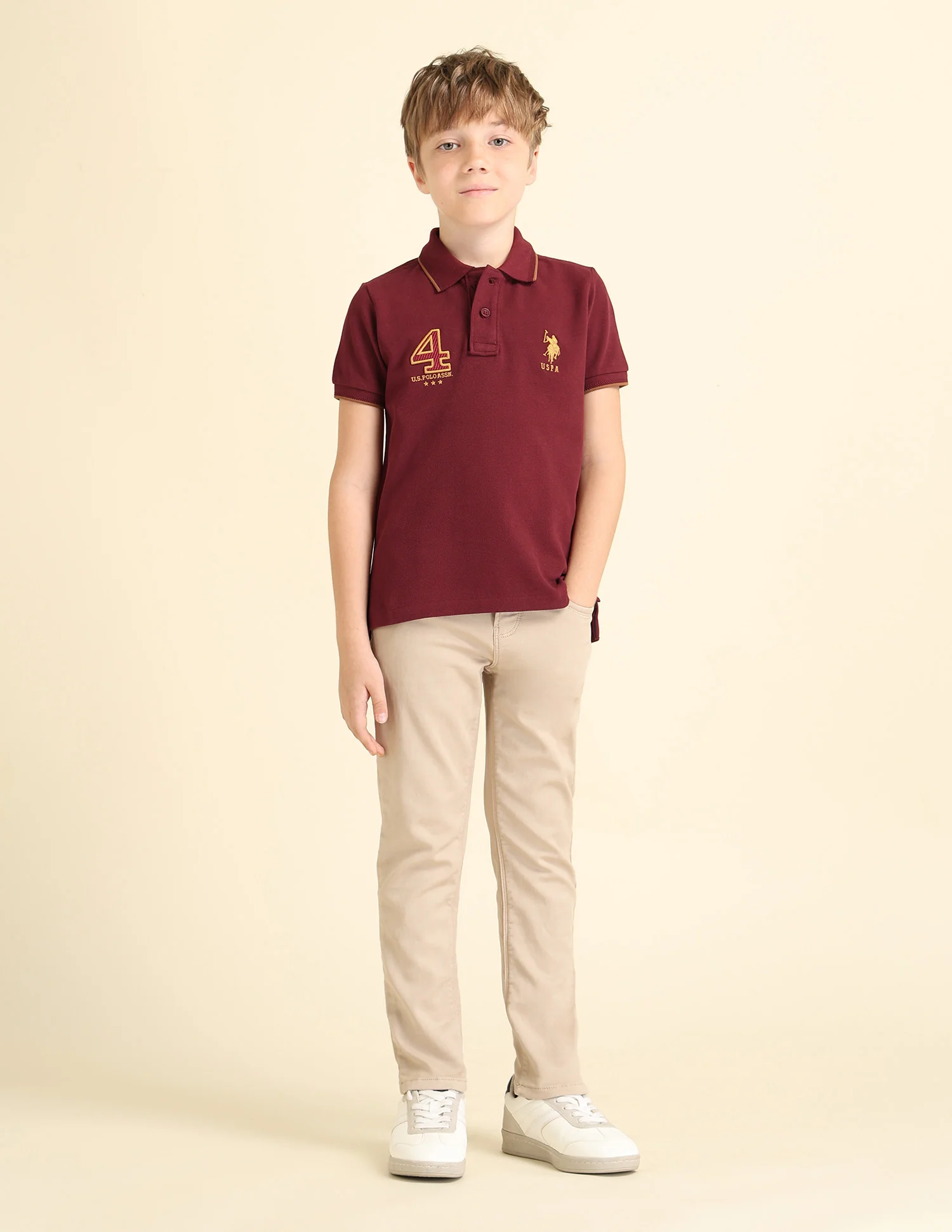 Boys Brand Appliqued Regular Fit Polo Shirt - Image 3