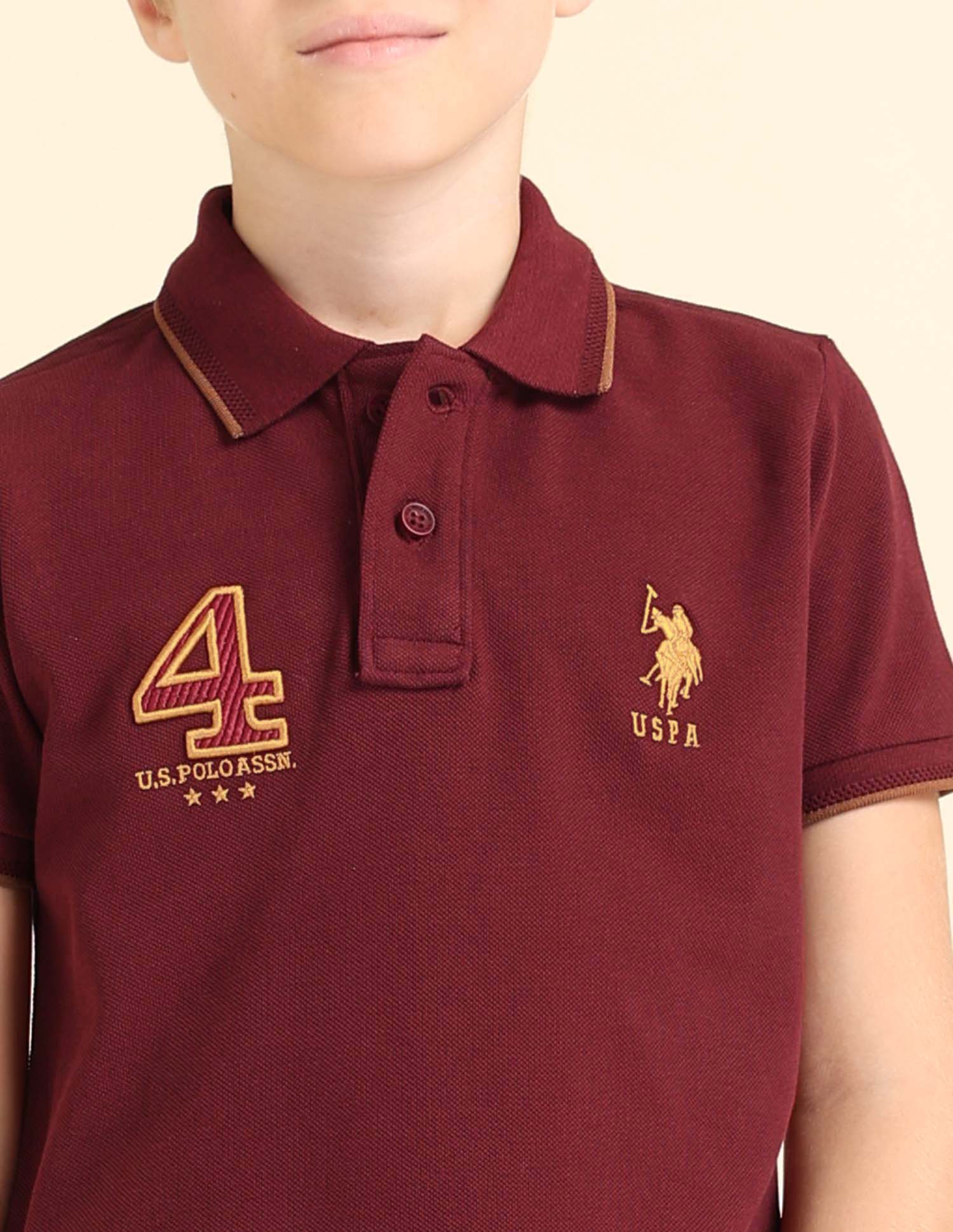 Boys Brand Appliqued Regular Fit Polo Shirt - Image 5