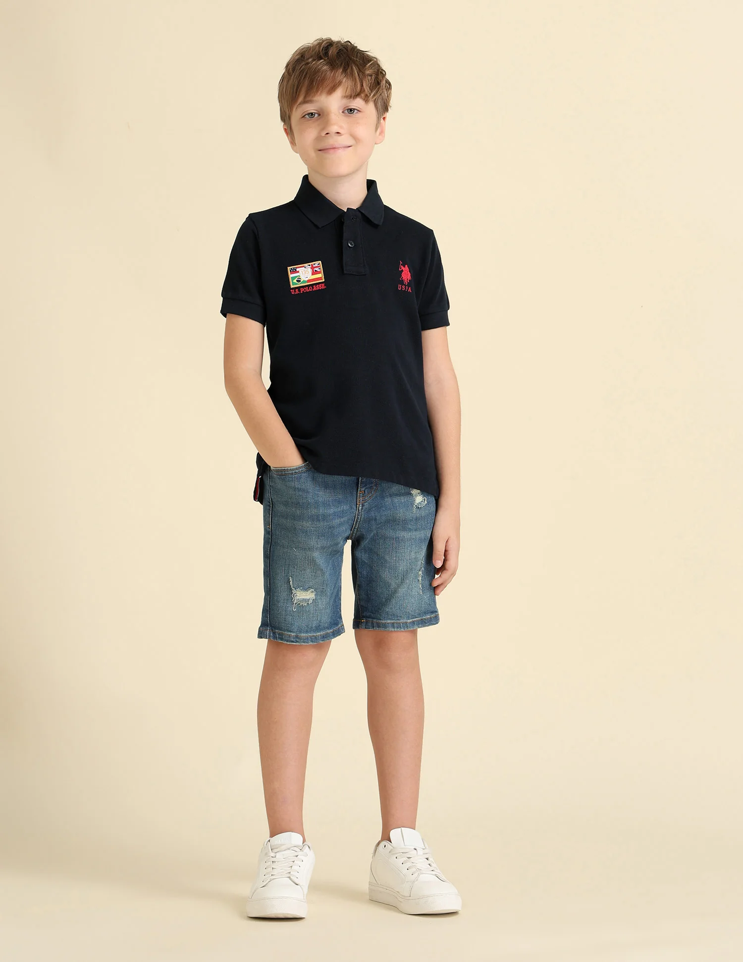 Boys Brand Appliqued Regular Fit Polo Shirt - Image 3