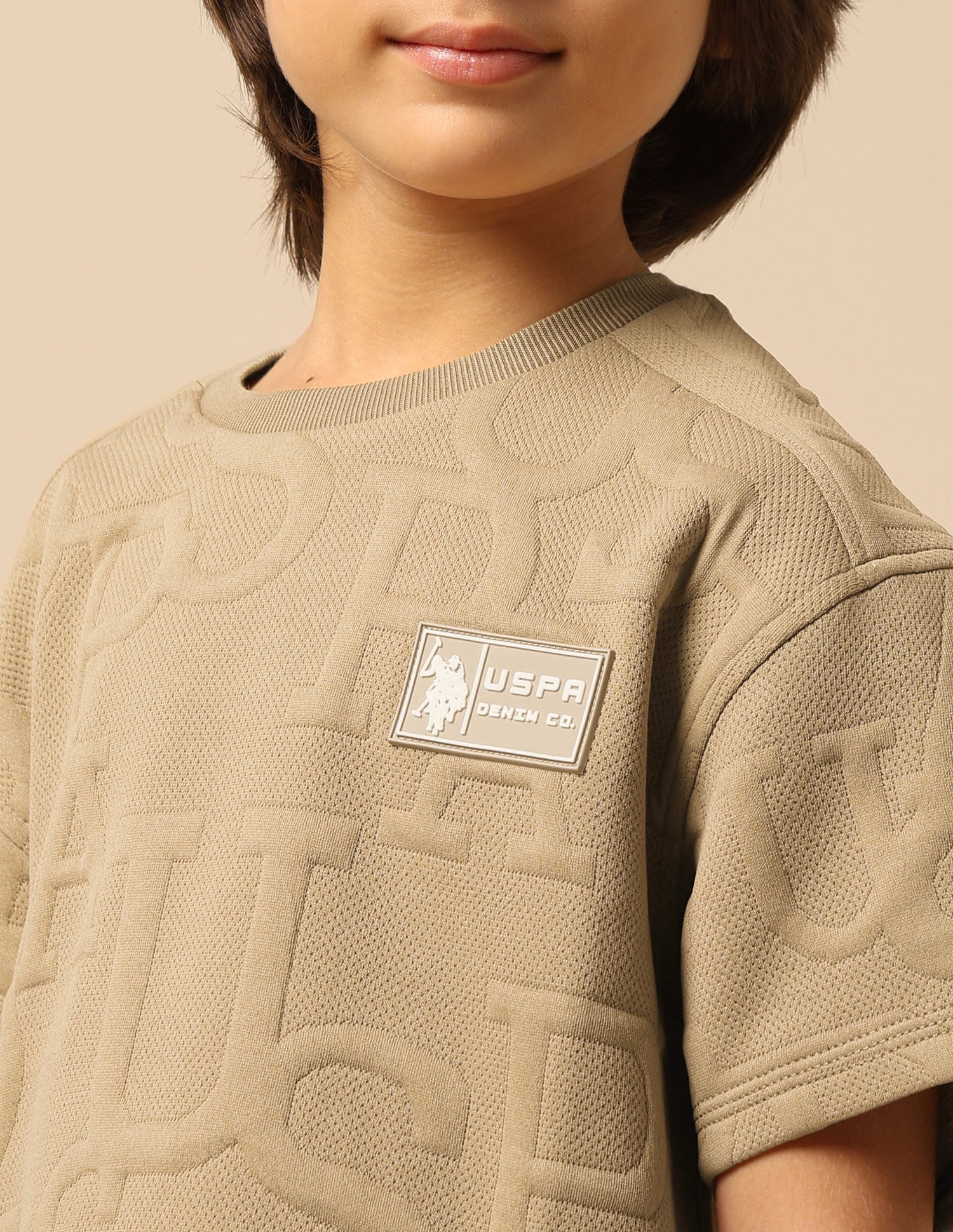Boys Brand Embossed Boxy Fit T-Shirt - Image 6