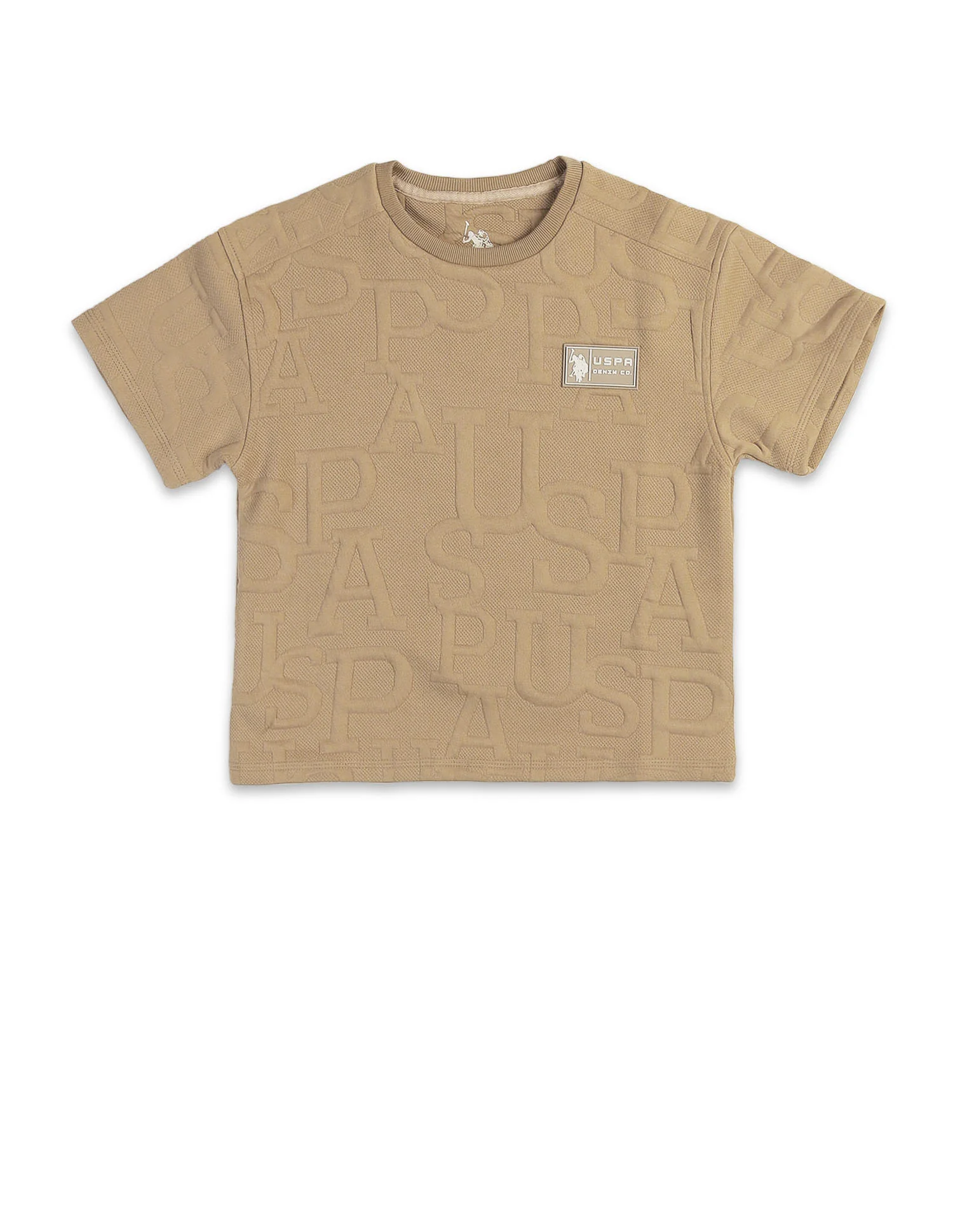 Boys Brand Embossed Boxy Fit T-Shirt - Image 7