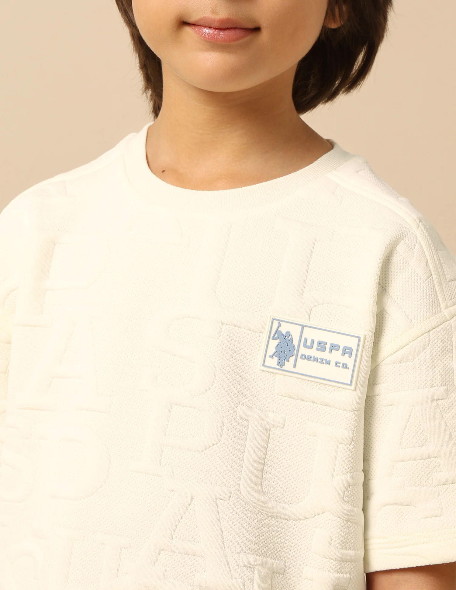 Boys Brand Embossed Boxy Fit T-Shirt - Image 6