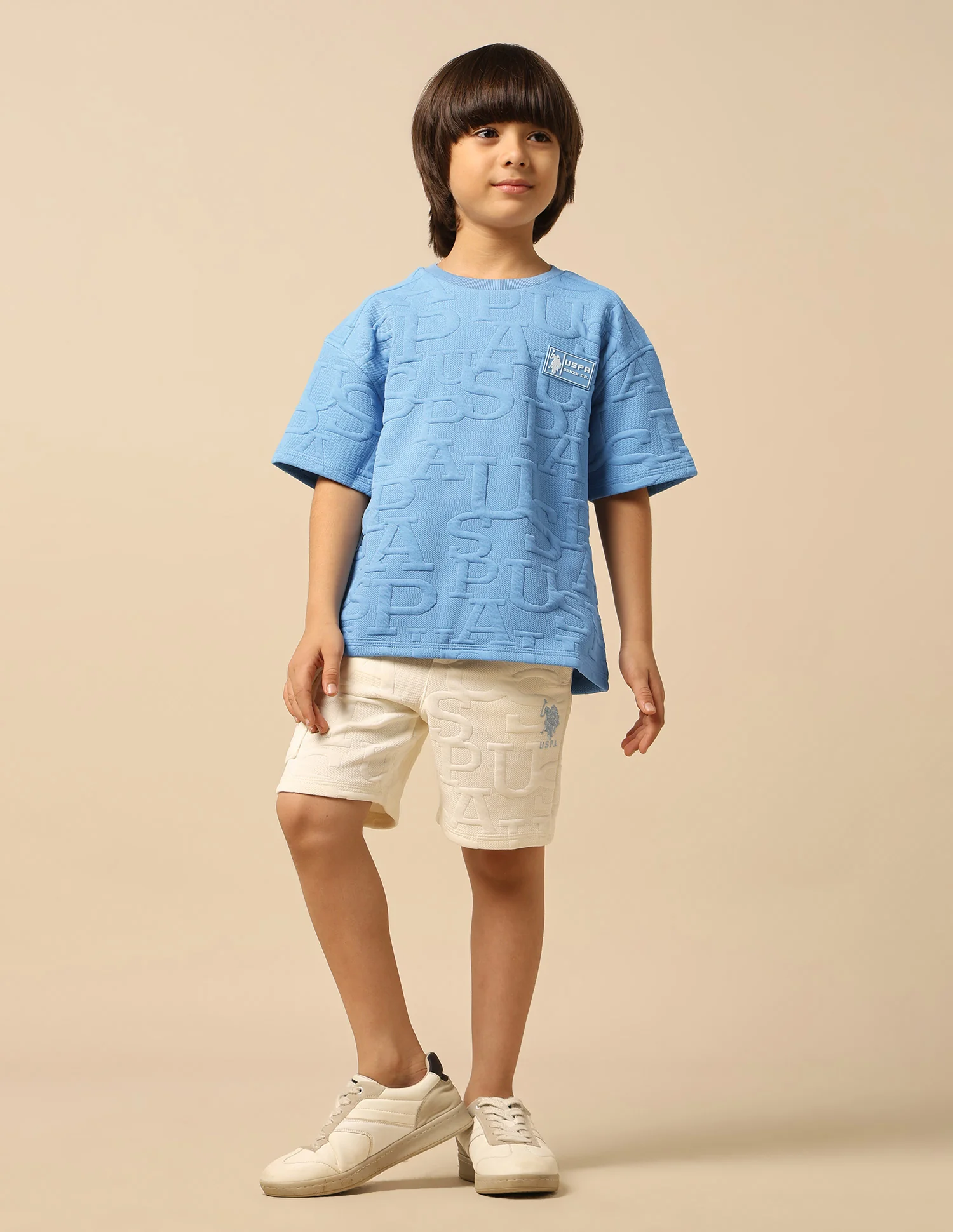 Boys Brand Embossed Boxy Fit T-Shirt - Image 3
