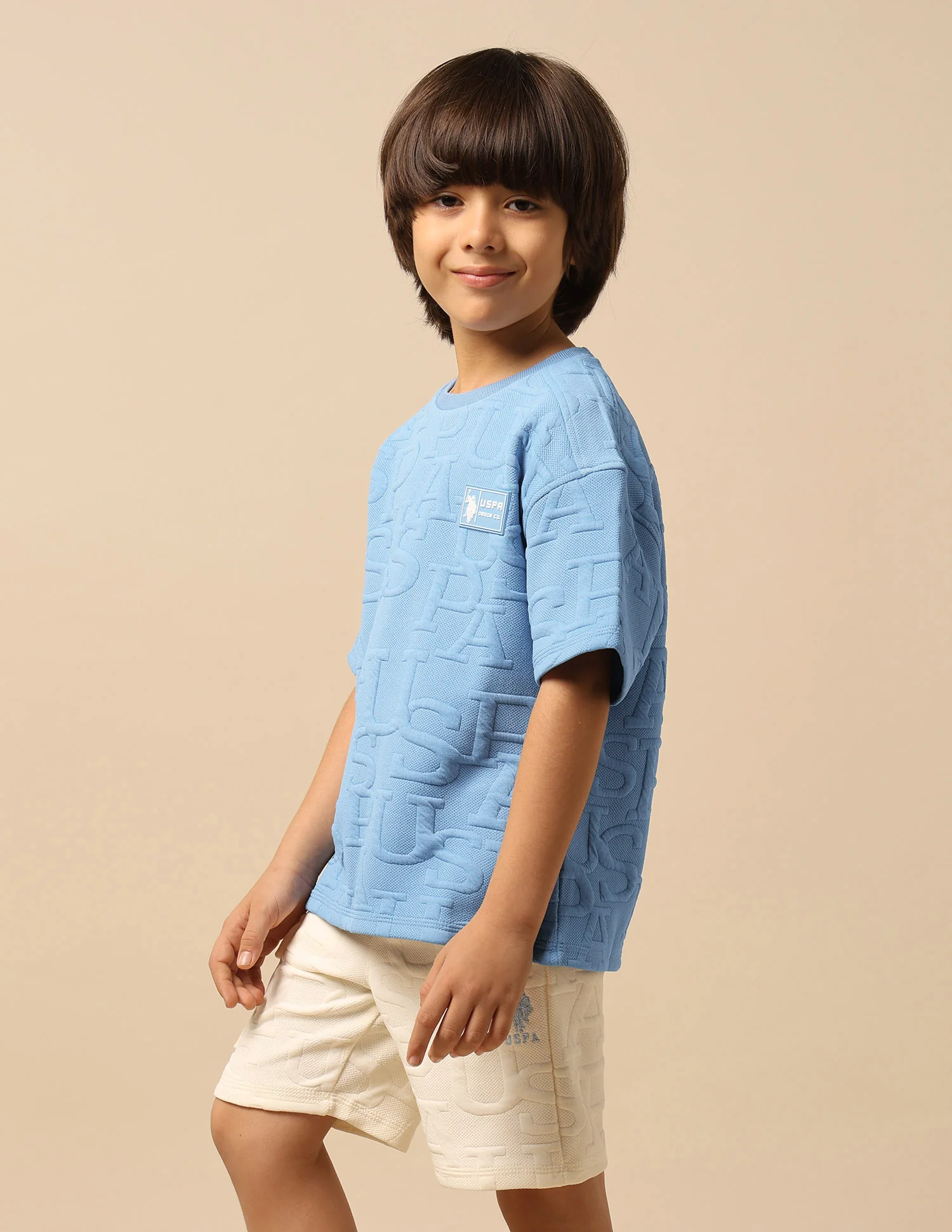 Boys Brand Embossed Boxy Fit T-Shirt - Image 4