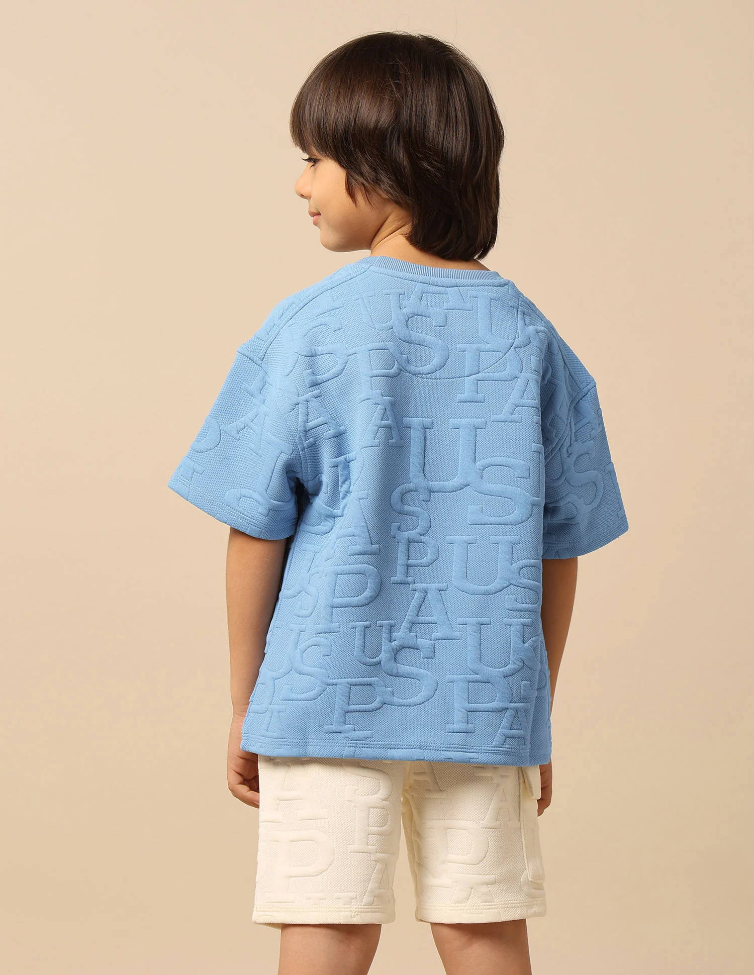Boys Brand Embossed Boxy Fit T-Shirt - Image 5