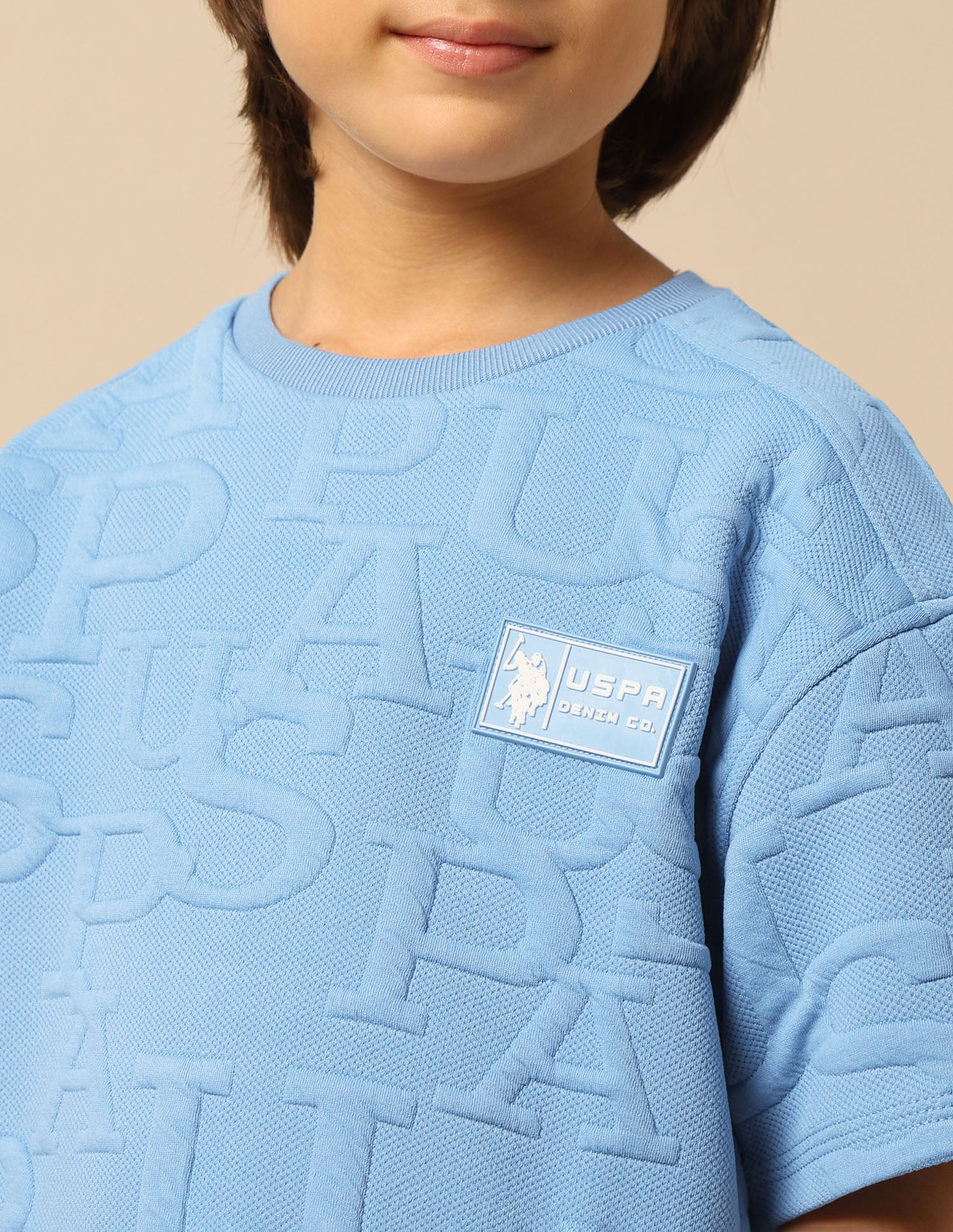 Boys Brand Embossed Boxy Fit T-Shirt - Image 6