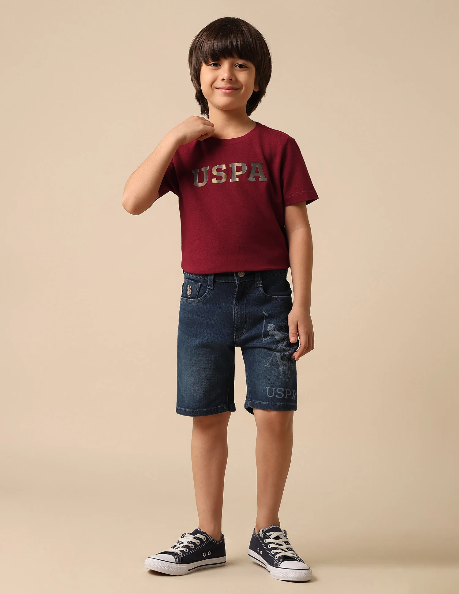 Boys Brand Embossed Pure Cotton T Shirt - Image 3