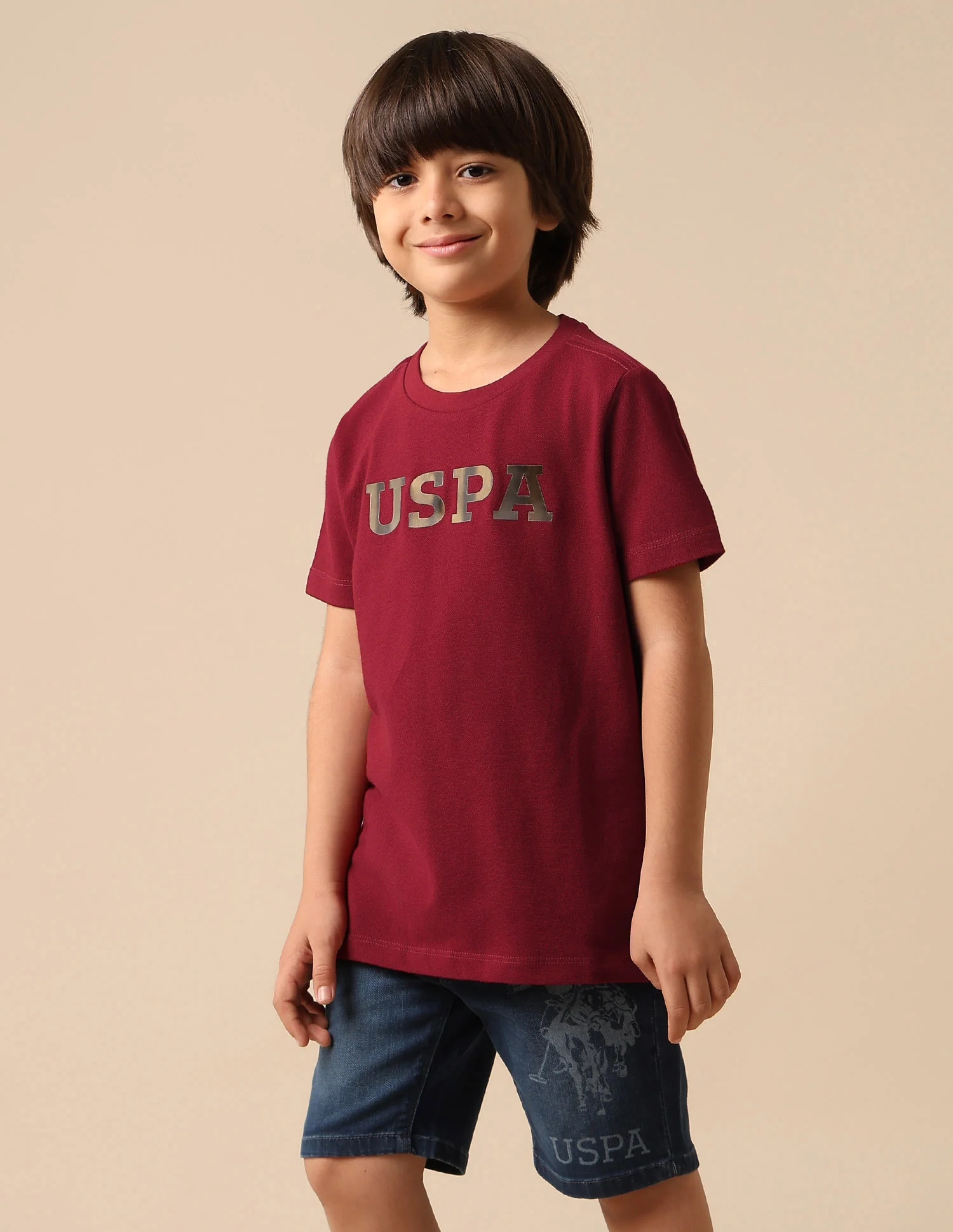 Boys Brand Embossed Pure Cotton T Shirt - Image 4