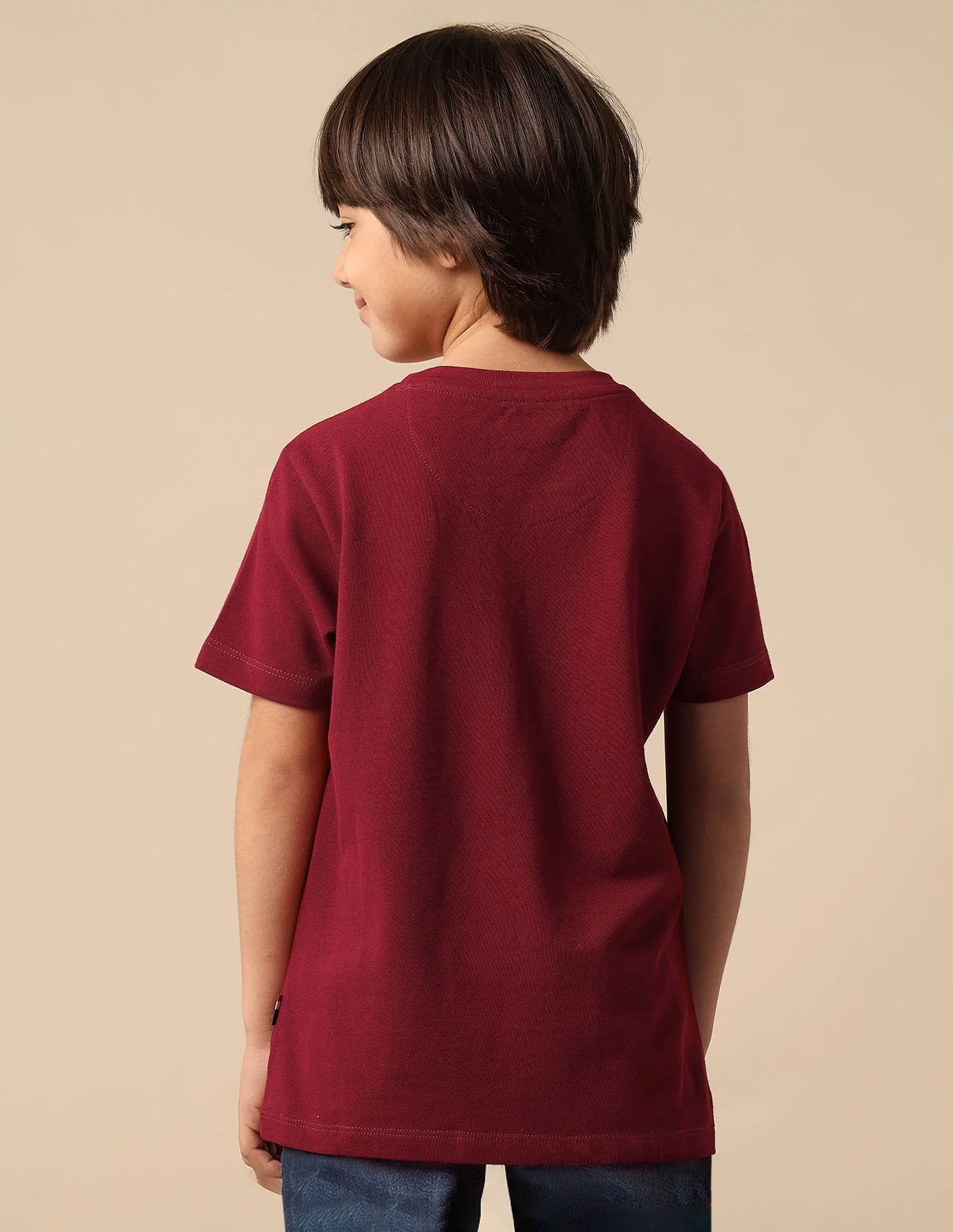 Boys Brand Embossed Pure Cotton T Shirt - Image 5