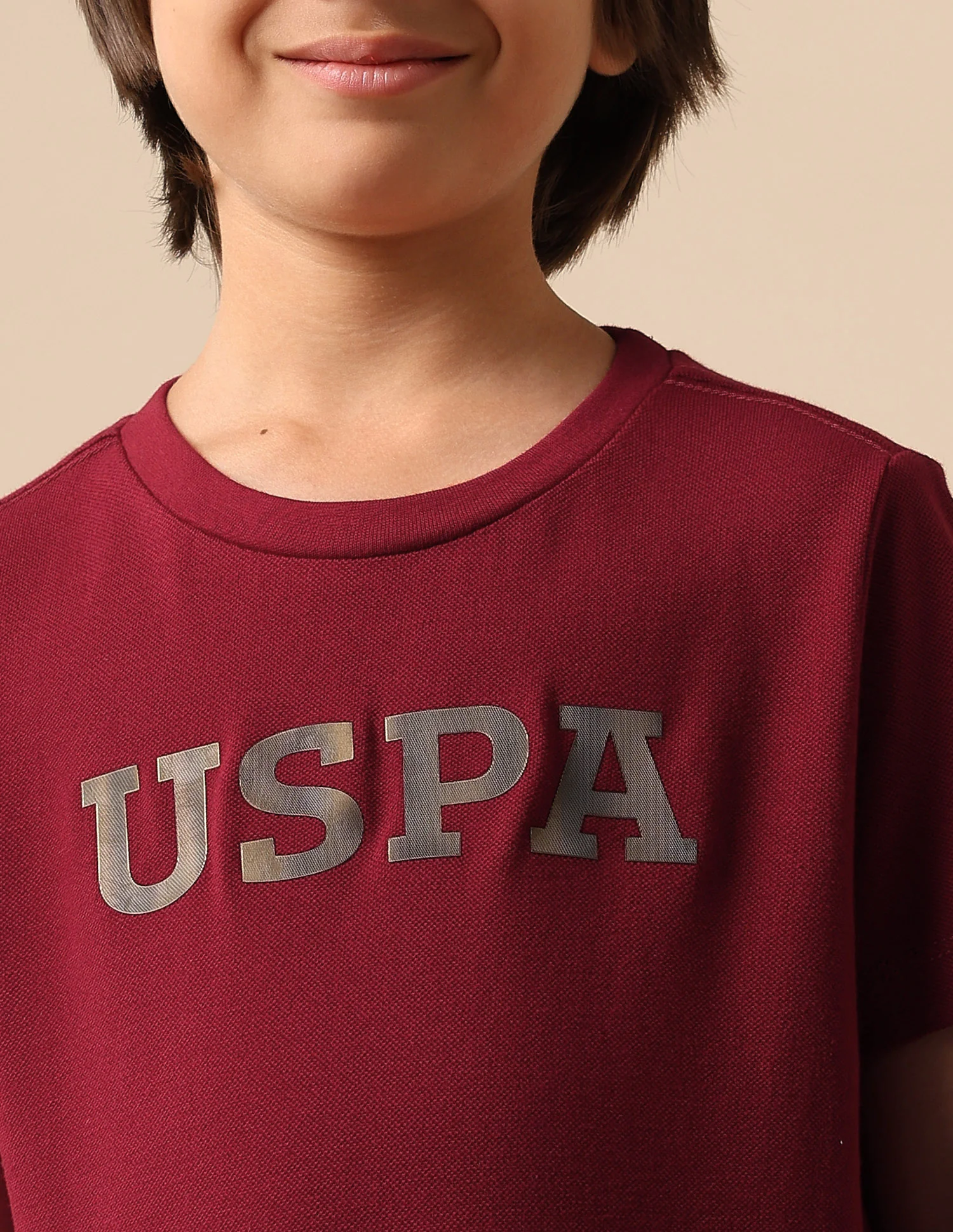 Boys Brand Embossed Pure Cotton T Shirt - Image 6