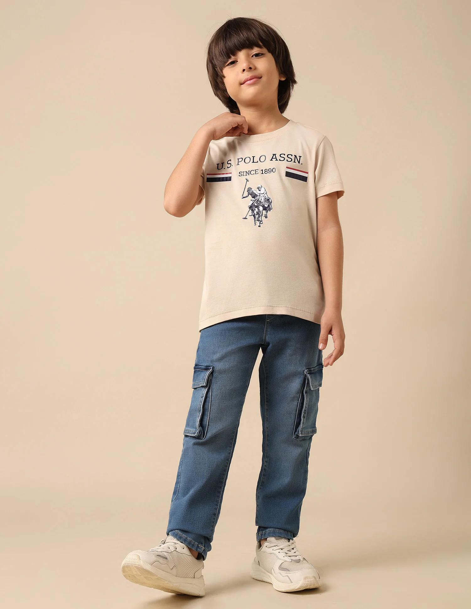 Boys Brand Embossed Pure Cotton T Shirt - Image 3