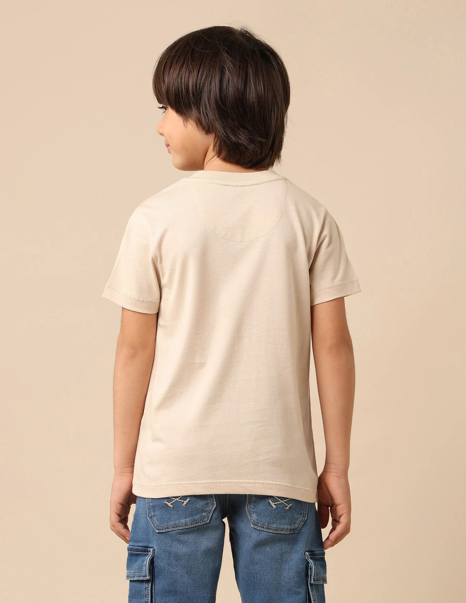 Boys Brand Embossed Pure Cotton T Shirt - Image 5