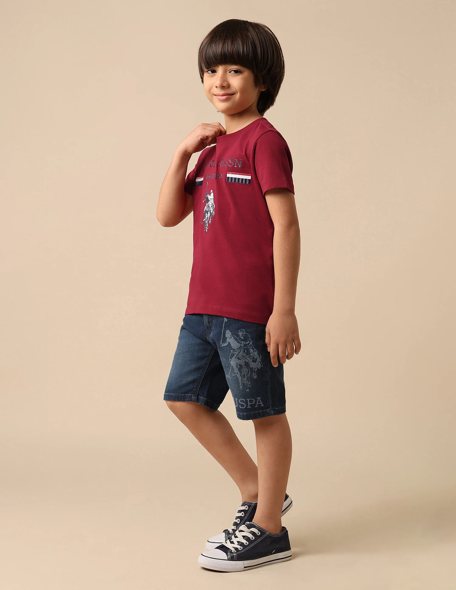 Boys Brand Embossed Pure Cotton T Shirt - Image 4