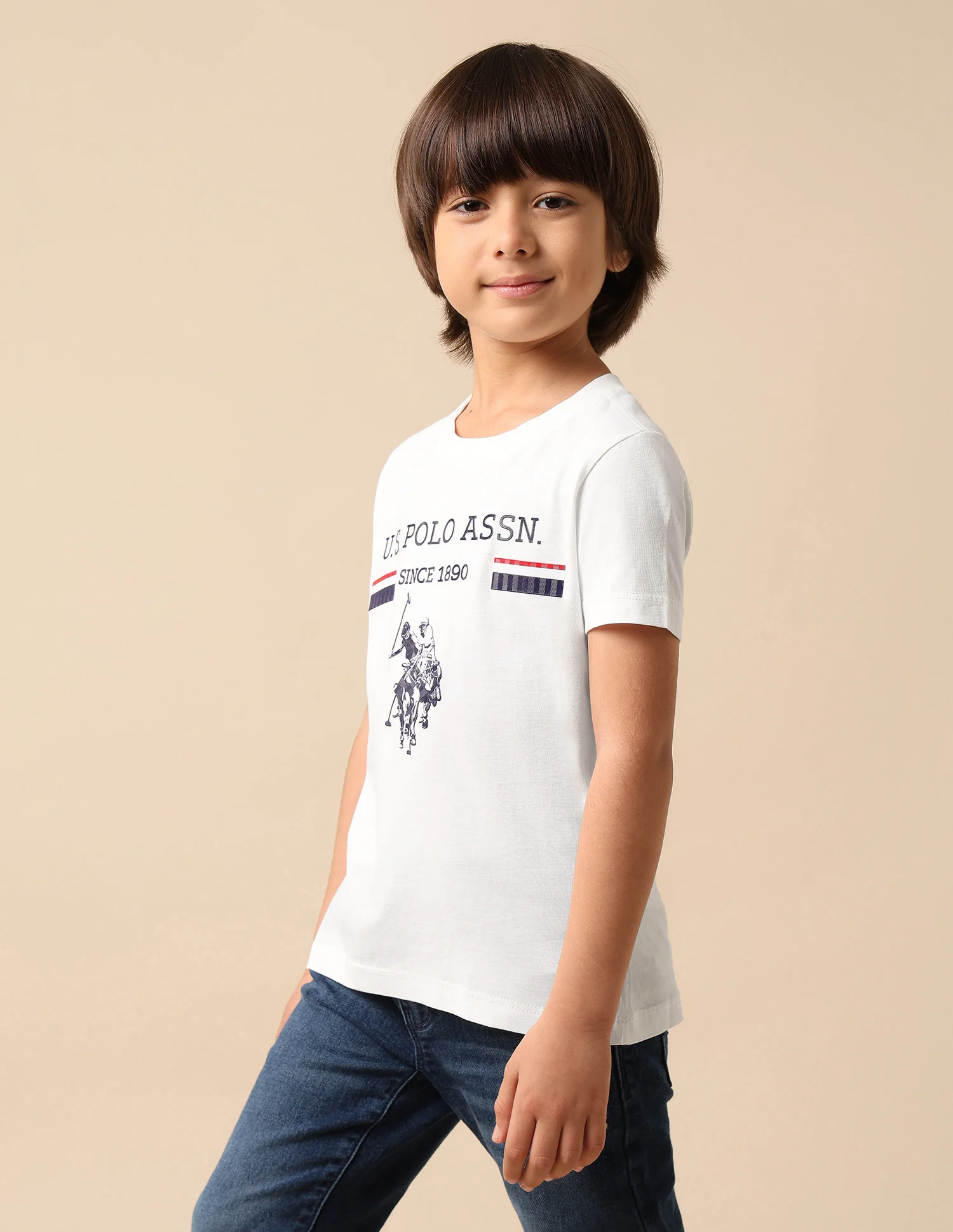 Boys Brand Embossed Pure Cotton T Shirt - Image 4
