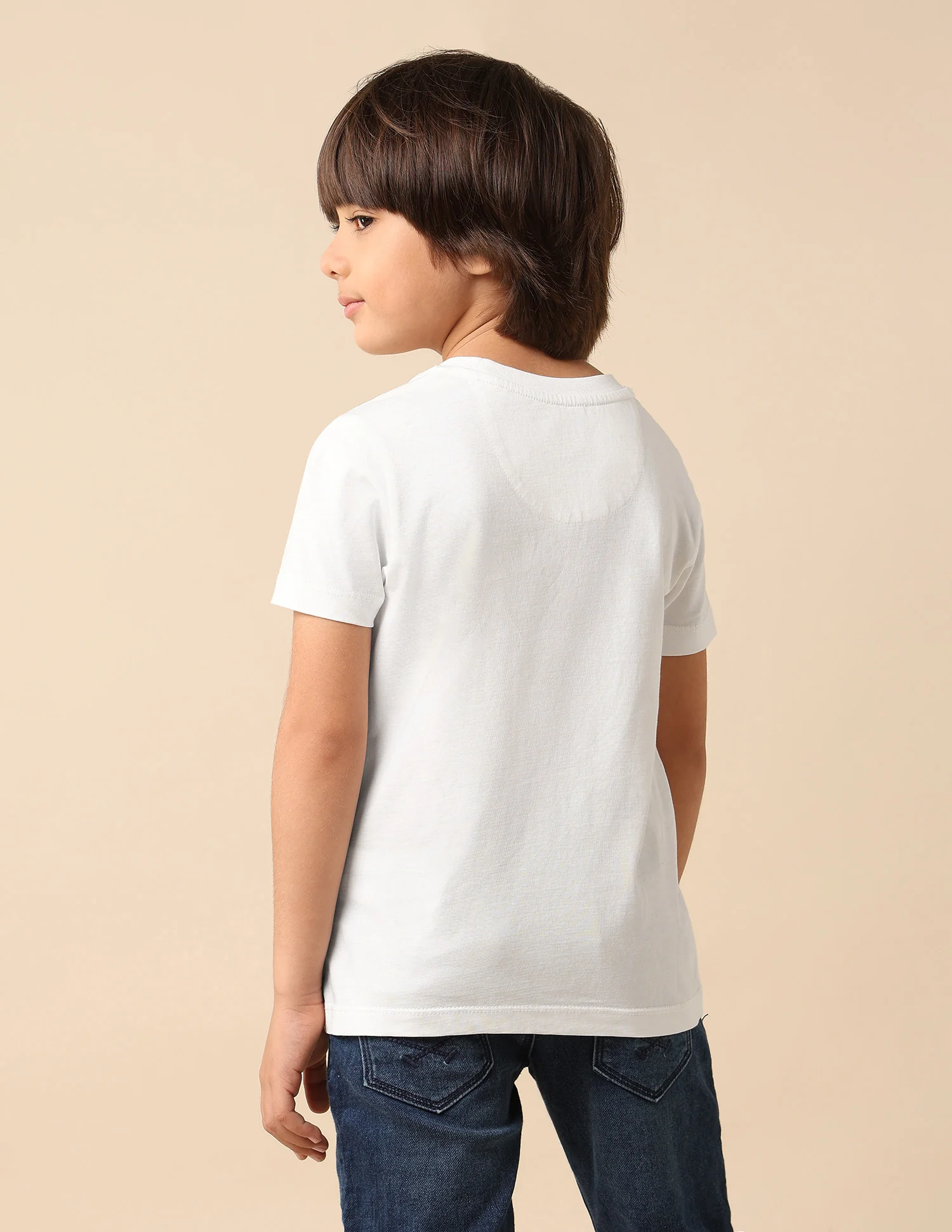 Boys Brand Embossed Pure Cotton T Shirt - Image 5