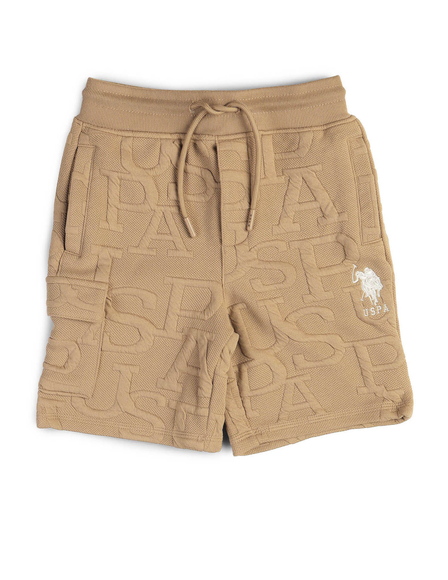 Boys Brand Embossed Regular Fit Shorts - Image 8