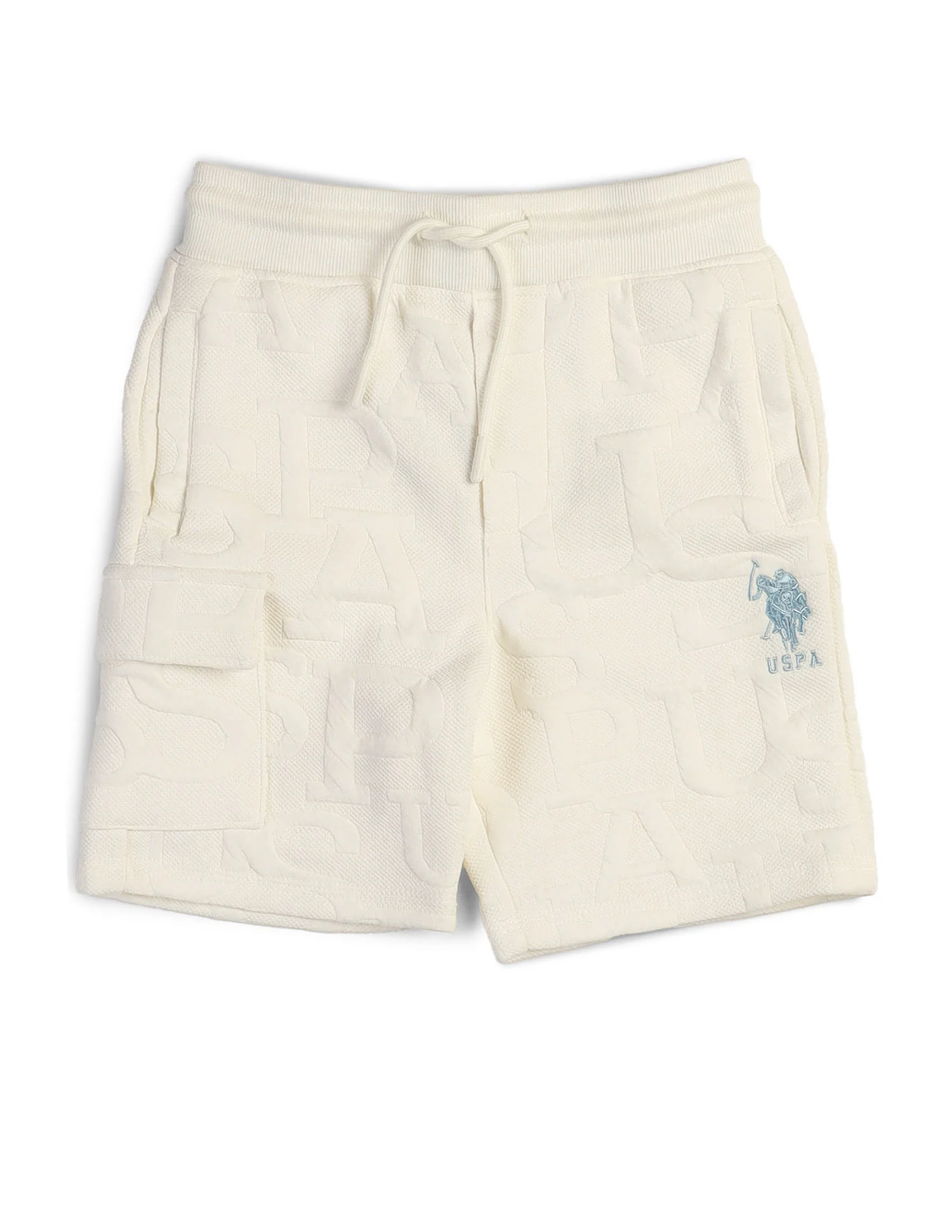 Boys Brand Embossed Regular Fit Shorts - Image 8