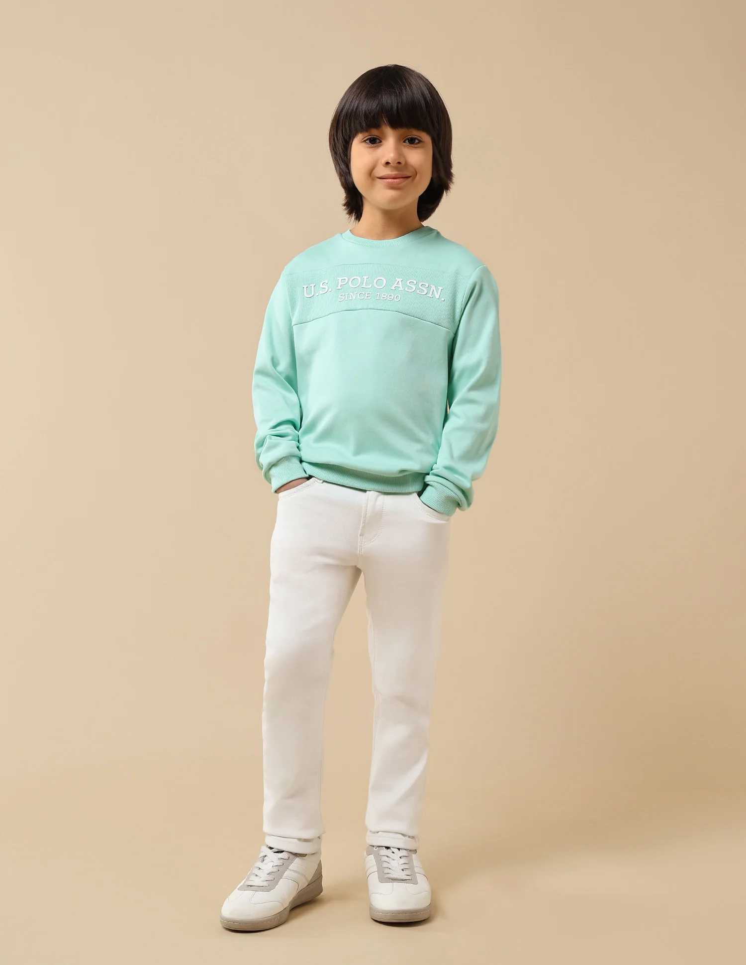Boys Brand Embossed Regular Fit Sweatshirt - Image 3