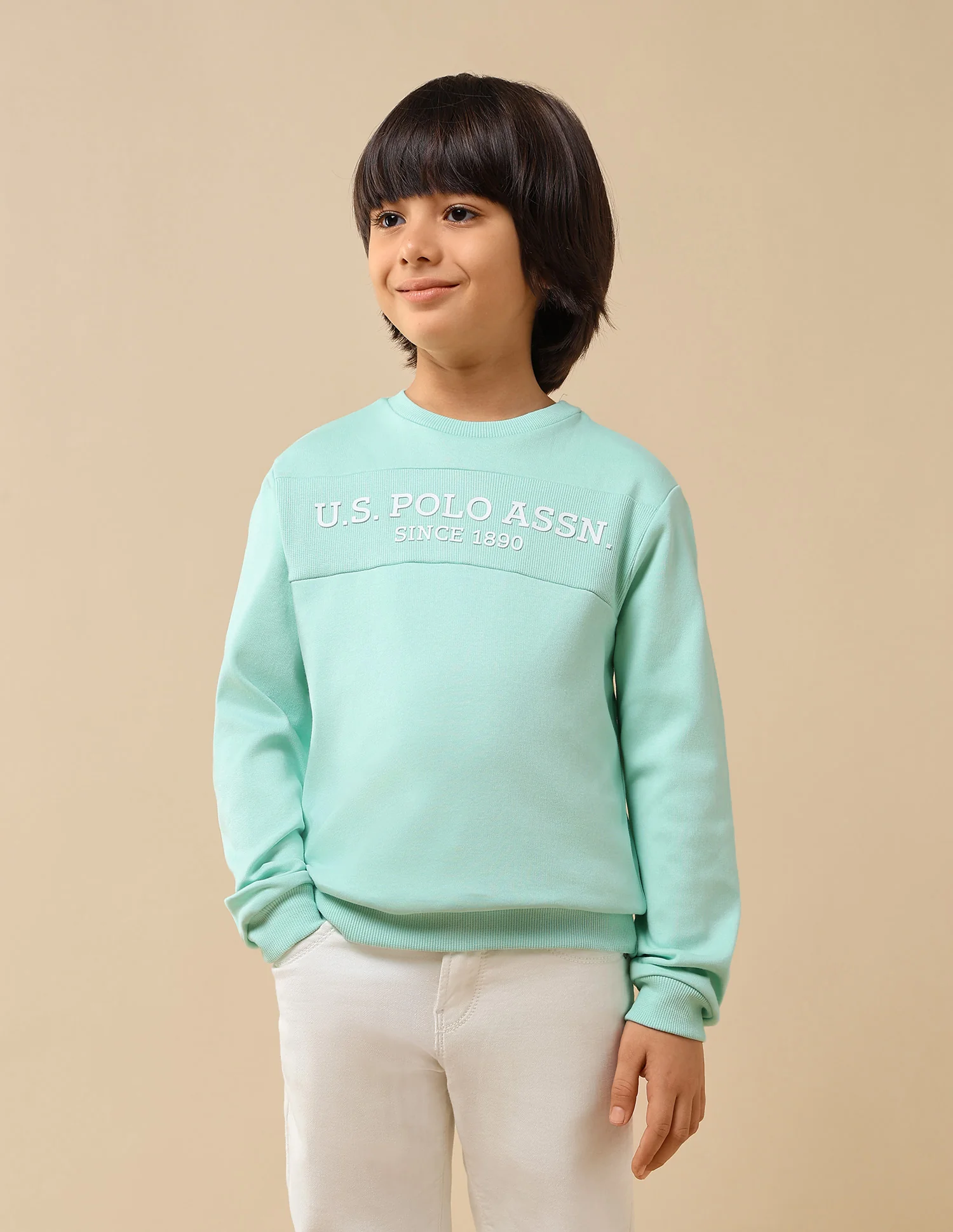 Boys Brand Embossed Regular Fit Sweatshirt - Image 4