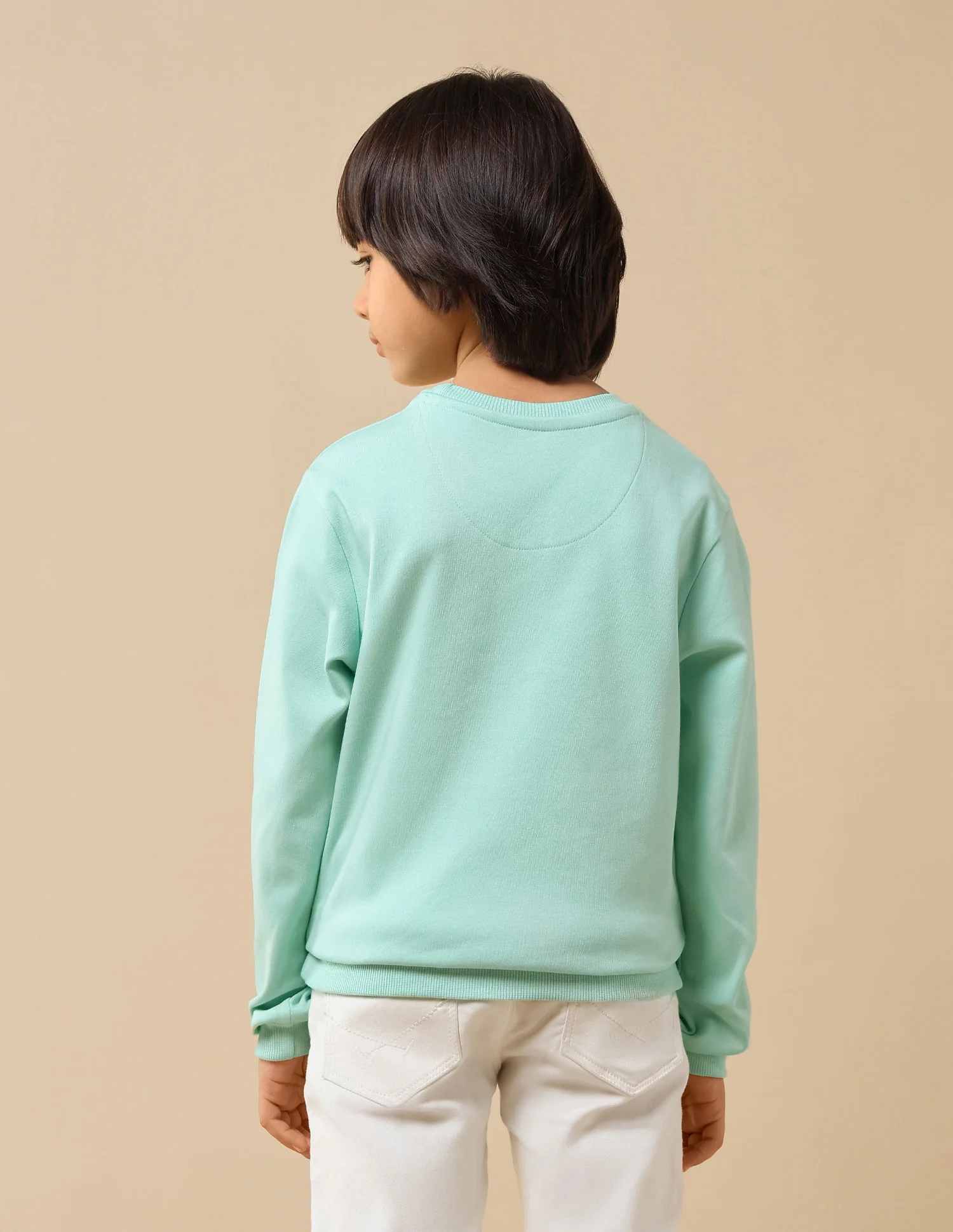 Boys Brand Embossed Regular Fit Sweatshirt - Image 5