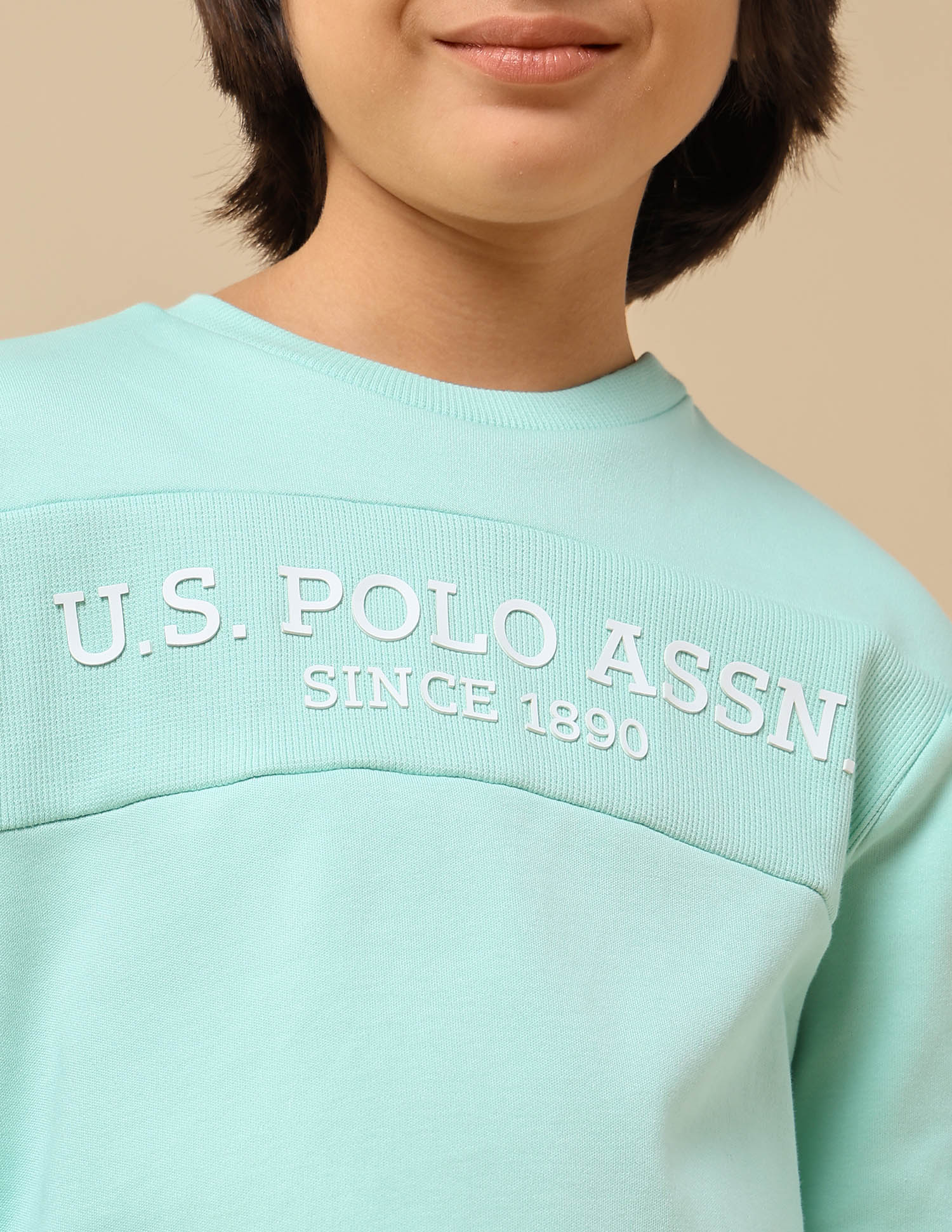 Boys Brand Embossed Regular Fit Sweatshirt - Image 6