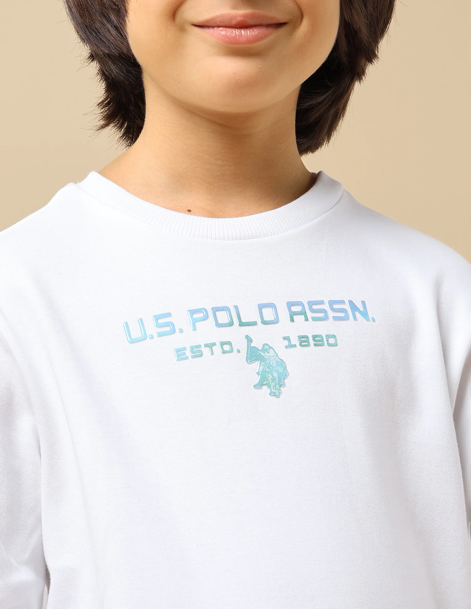 Boys Brand Embossed Regular Fit Sweatshirt - Image 6