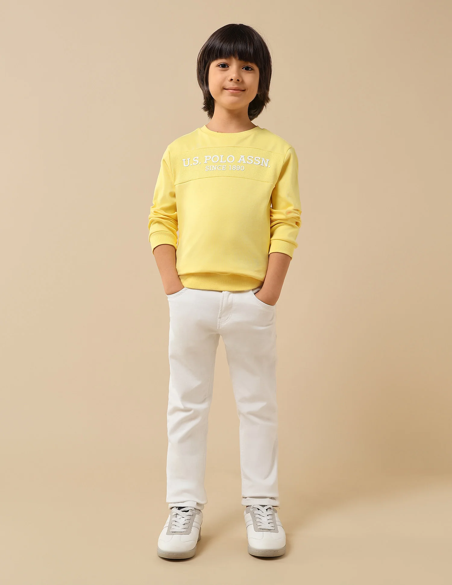 Boys Brand Embossed Regular Fit Sweatshirt - Image 3