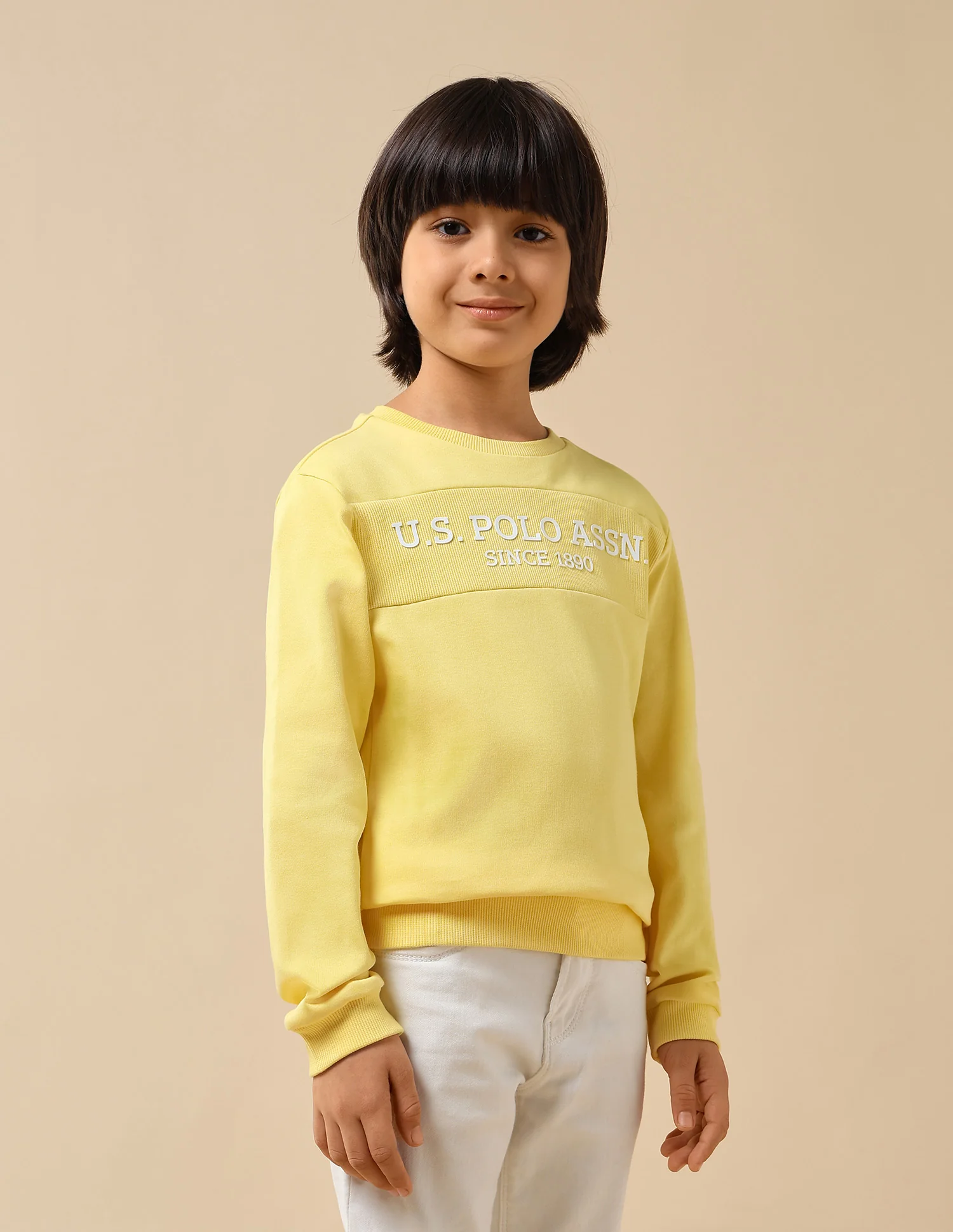 Boys Brand Embossed Regular Fit Sweatshirt - Image 4