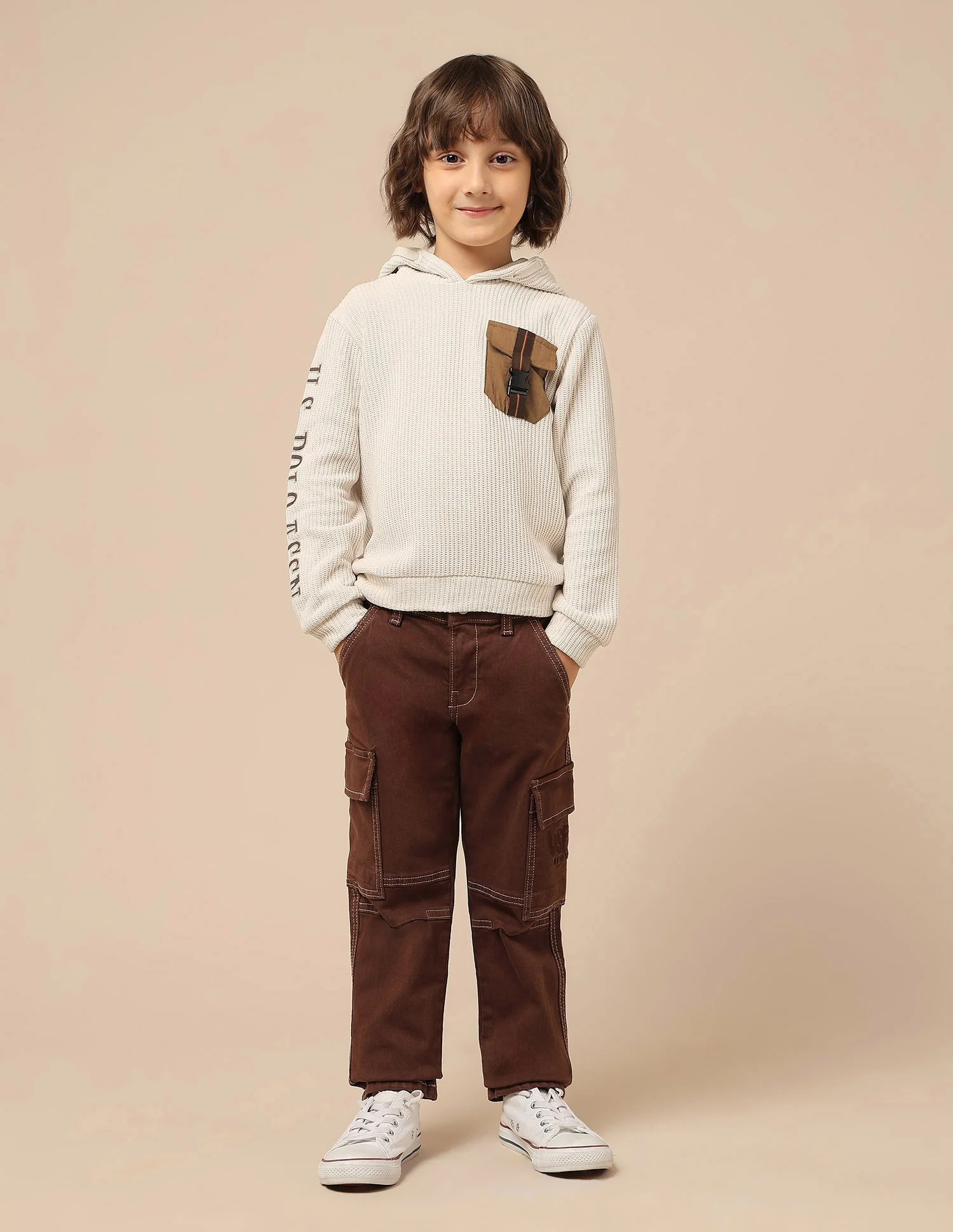Boys Brand Embroidered Hooded Sweatshirt - Image 3