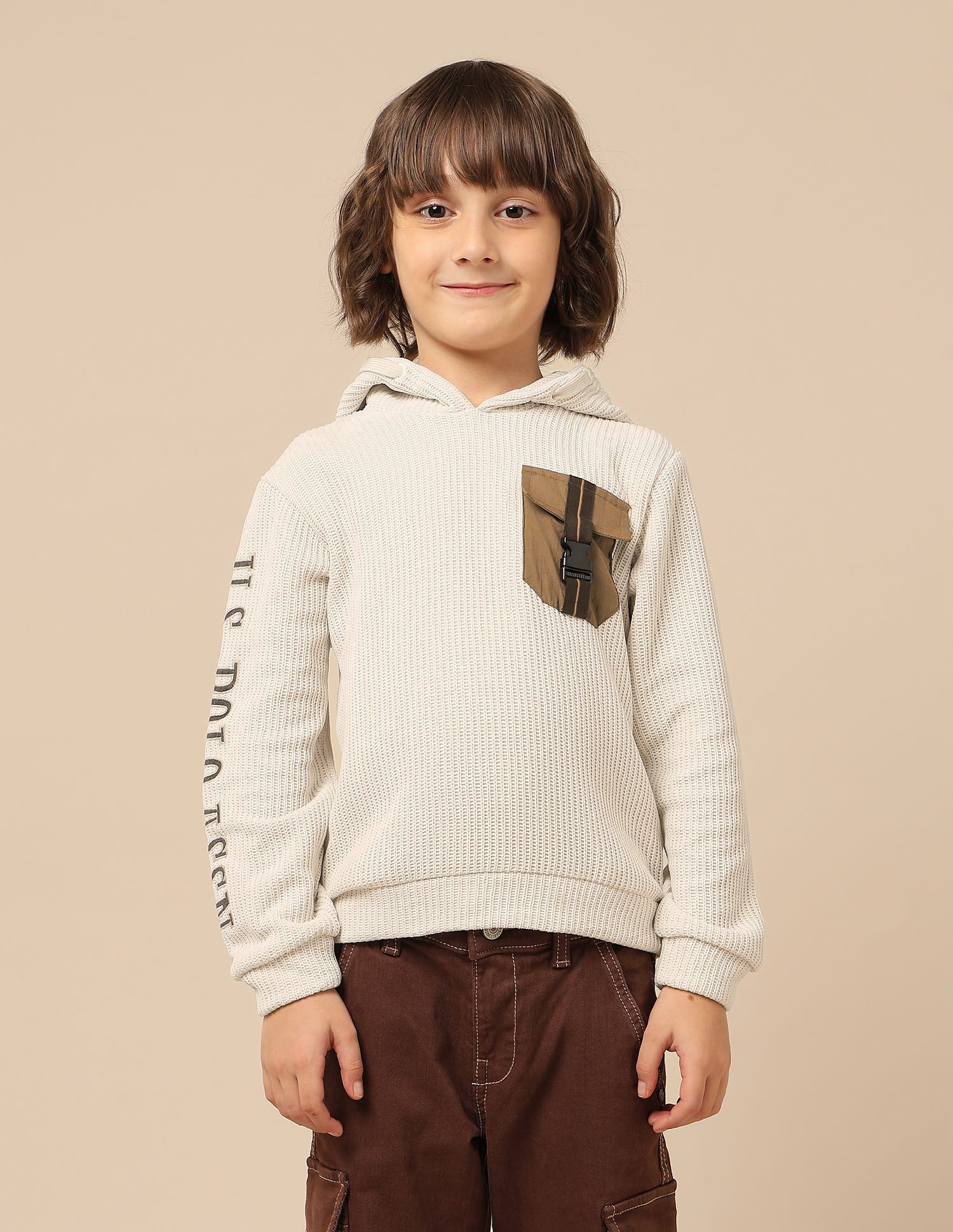 Boys Brand Embroidered Hooded Sweatshirt - Image 6